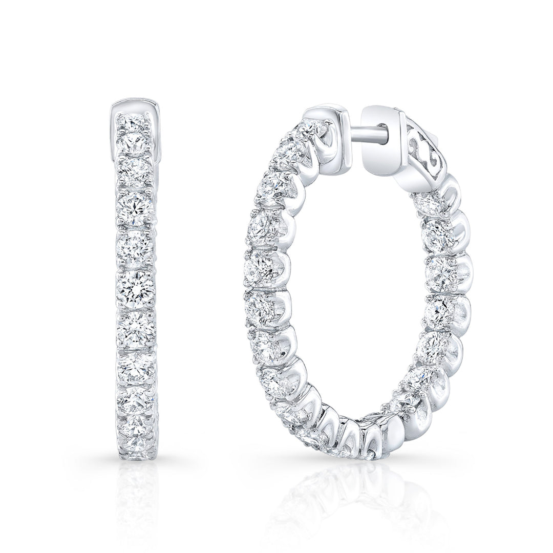 1.0” Lab-Grown Diamond Eternity Hoop Earrings