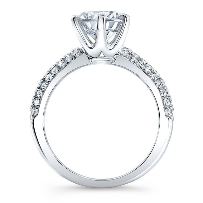 Brilliant Round Pave Engagement Ring