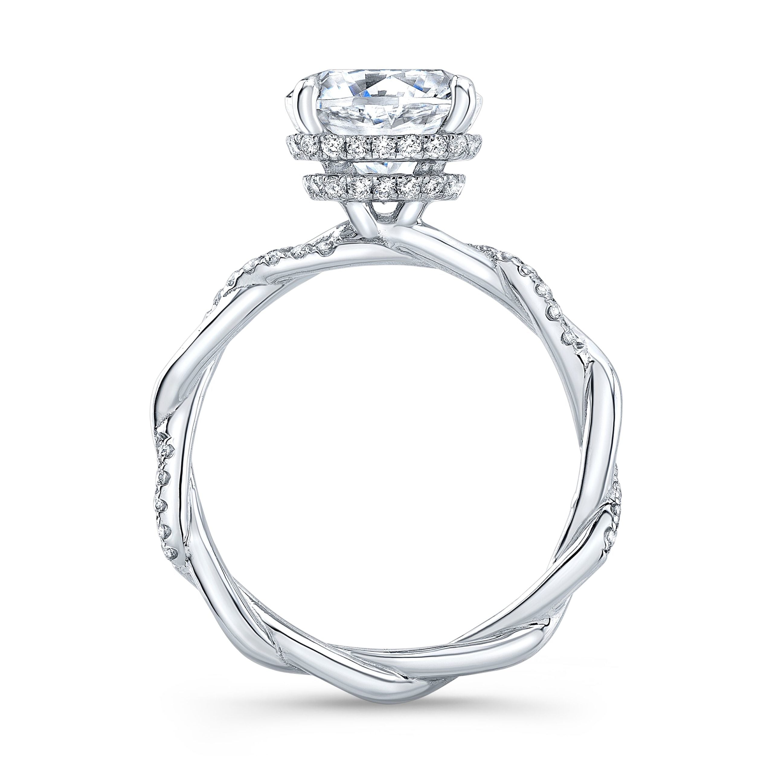 Cushion Halo Lab Grown Diamond Engagement Ring