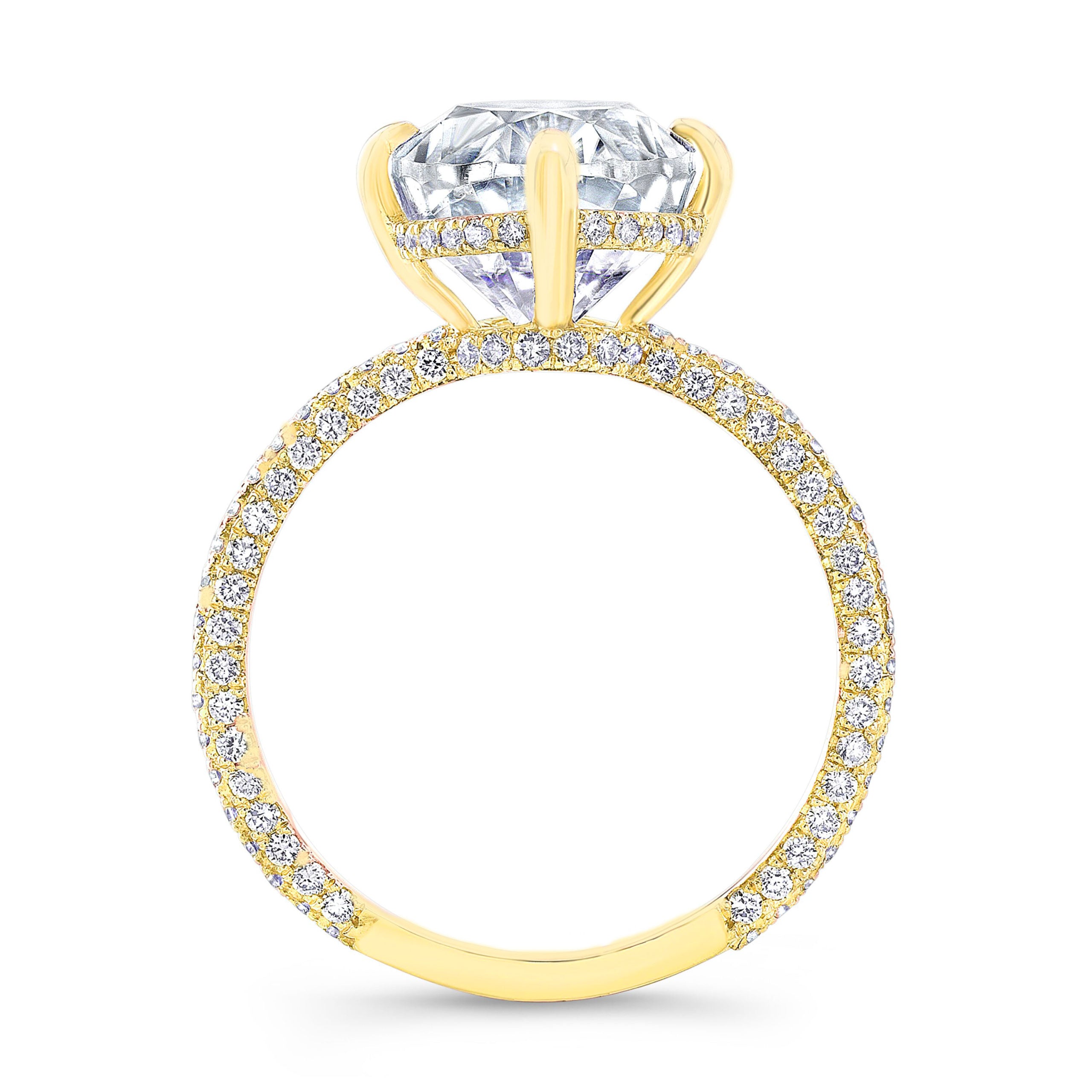 Oval Cut Lab Diamond Engagement Ring