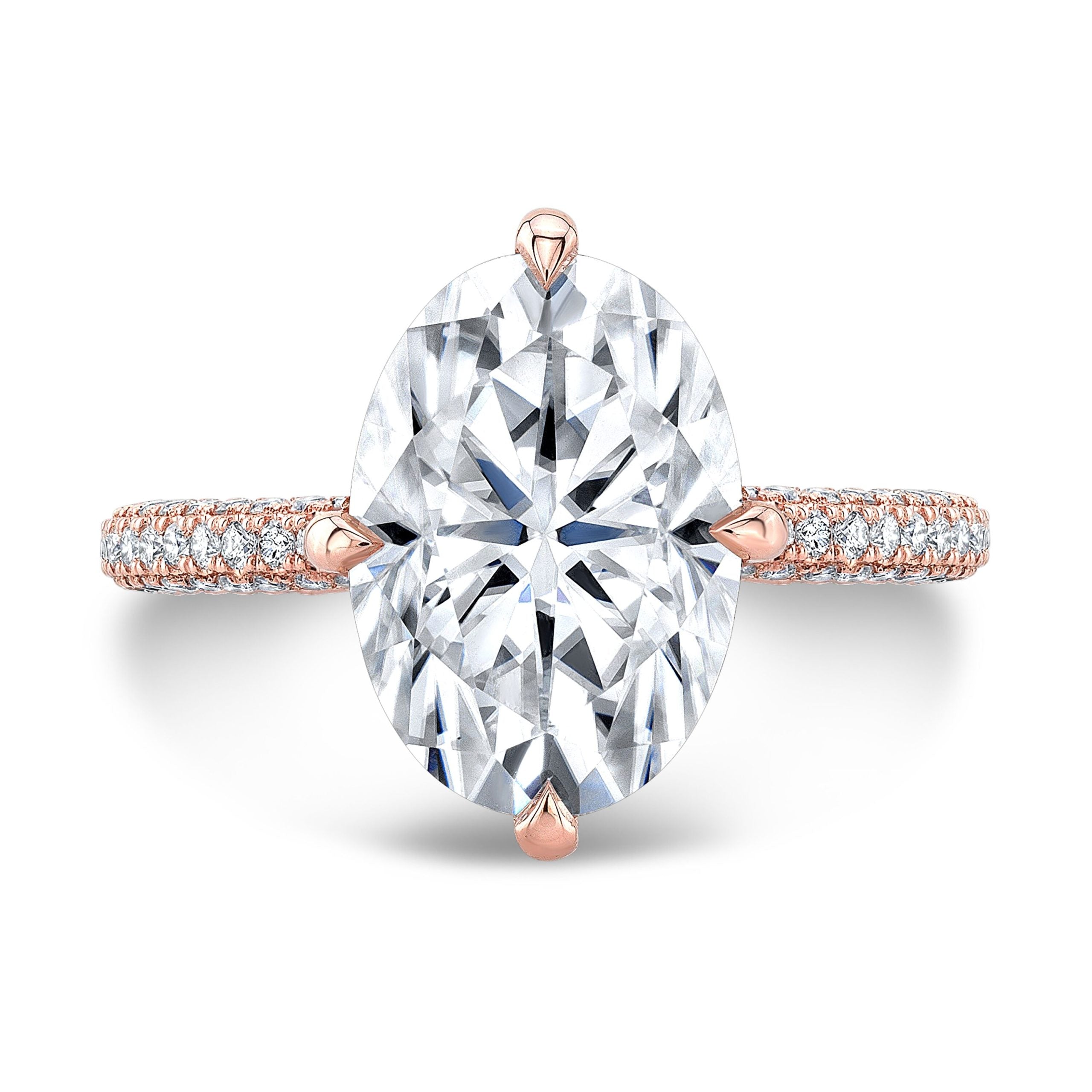 Oval Cut Lab Diamond Engagement Ring