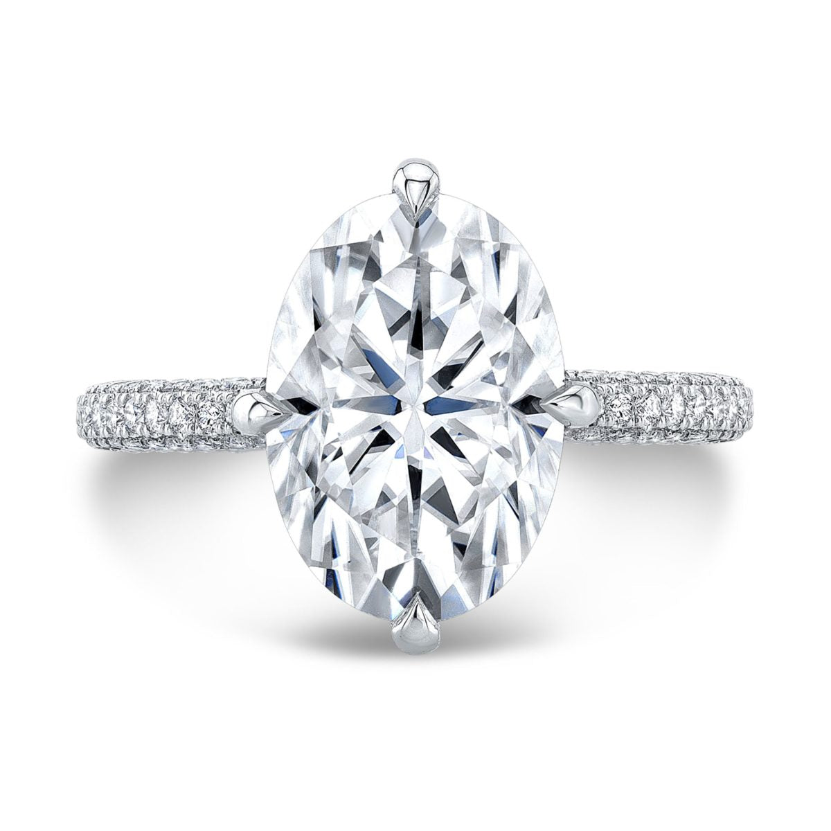 Oval Cut Lab Diamond Engagement Ring