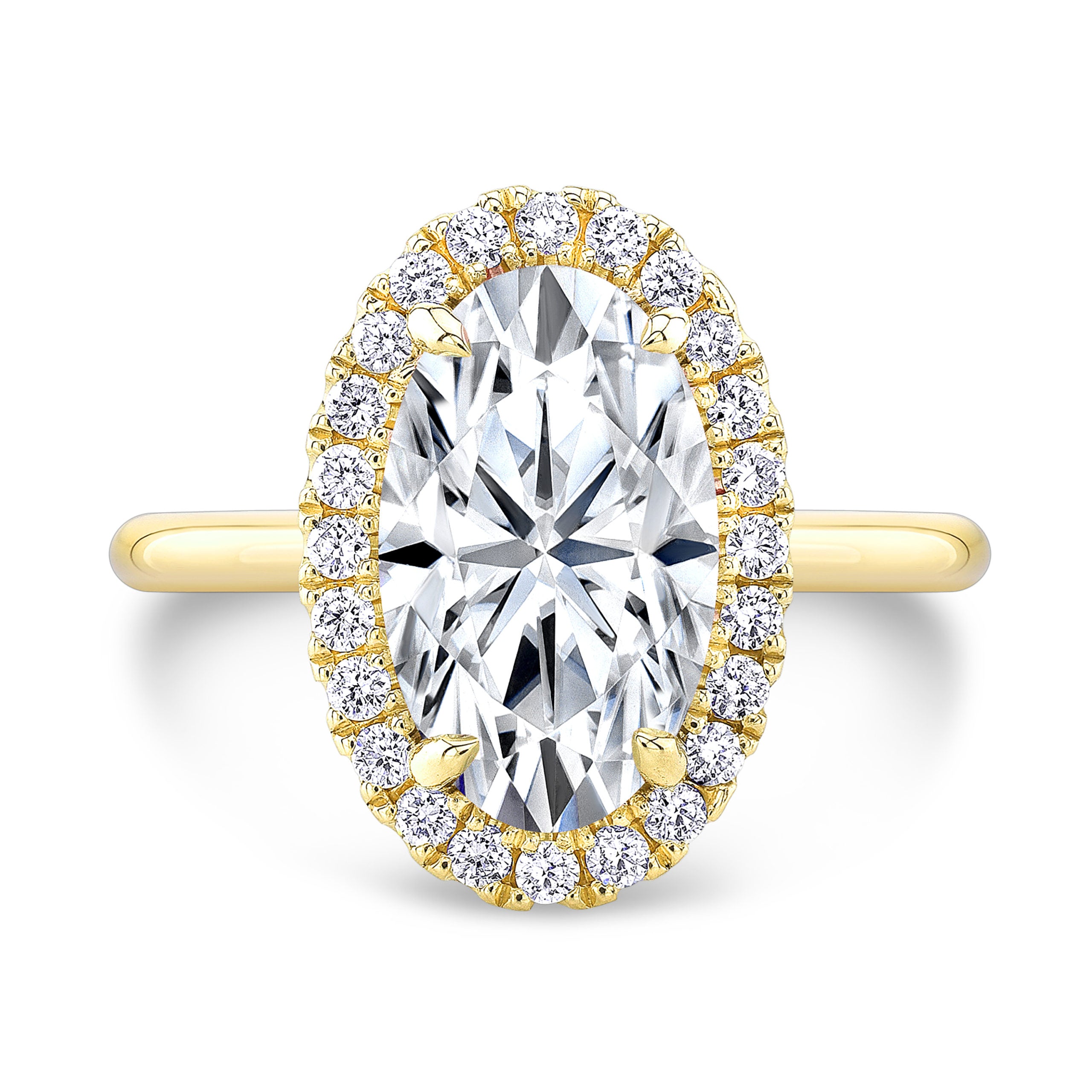 Oval Halo Lab Grown Diamond Engagement Ring
