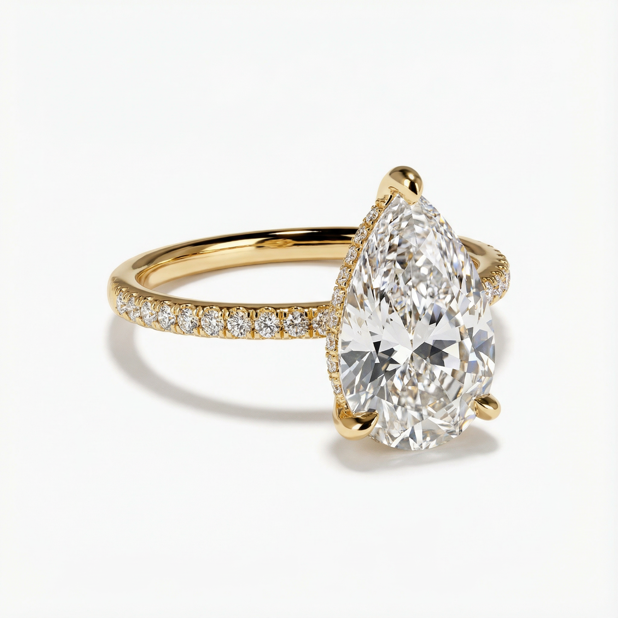 Pear Lab Diamond Engagement Ring