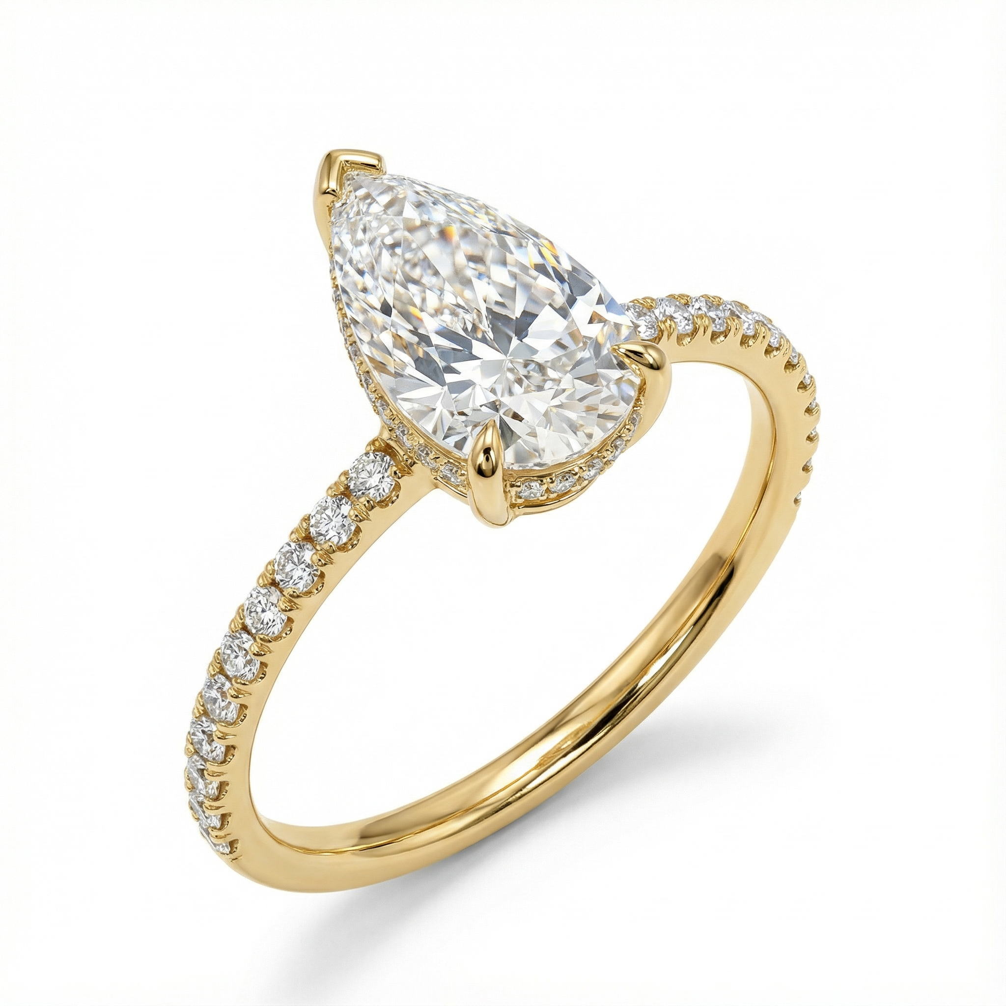 Pear Lab Diamond Engagement Ring