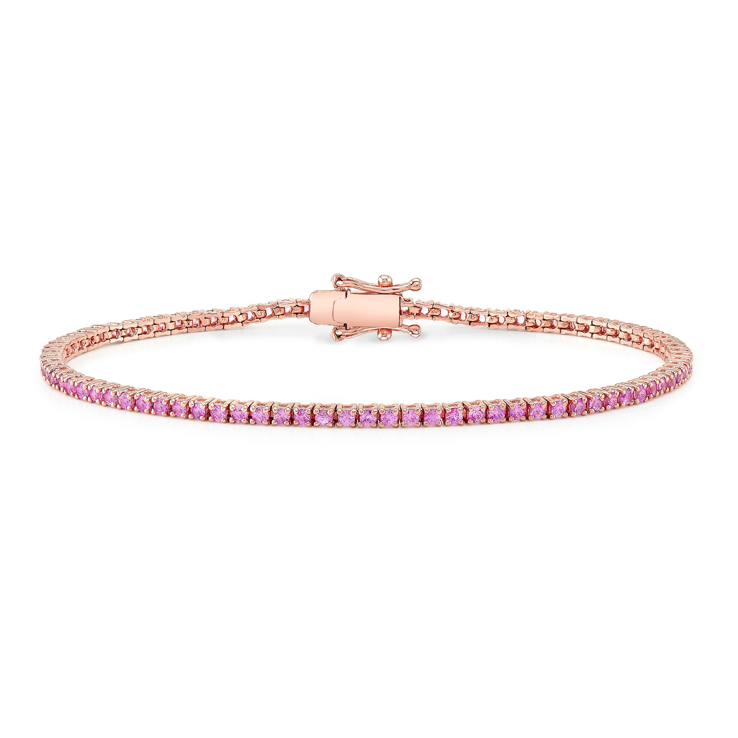 Pink Sapphire Tennis Bracelet