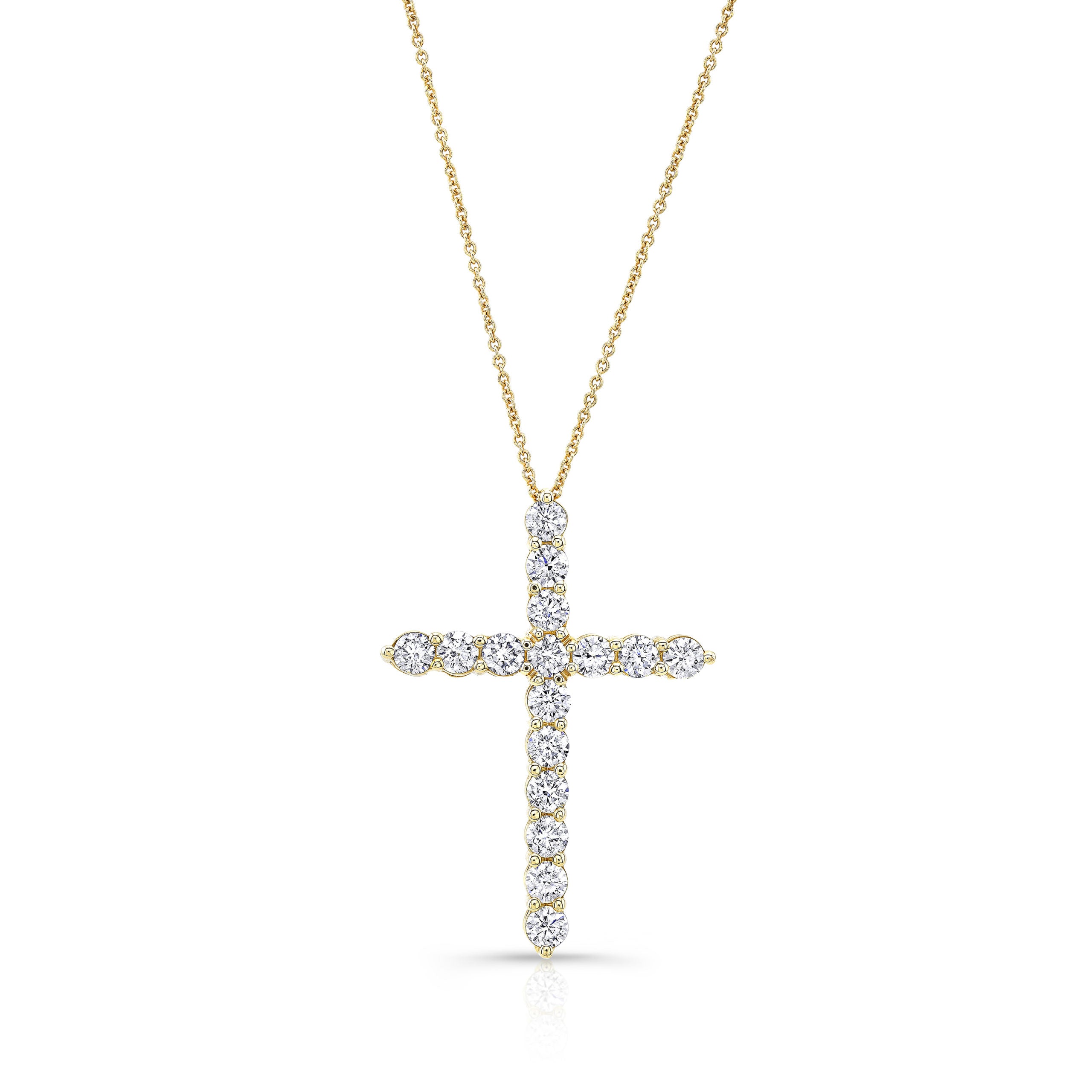 Radiant Diamond Cross Pendant