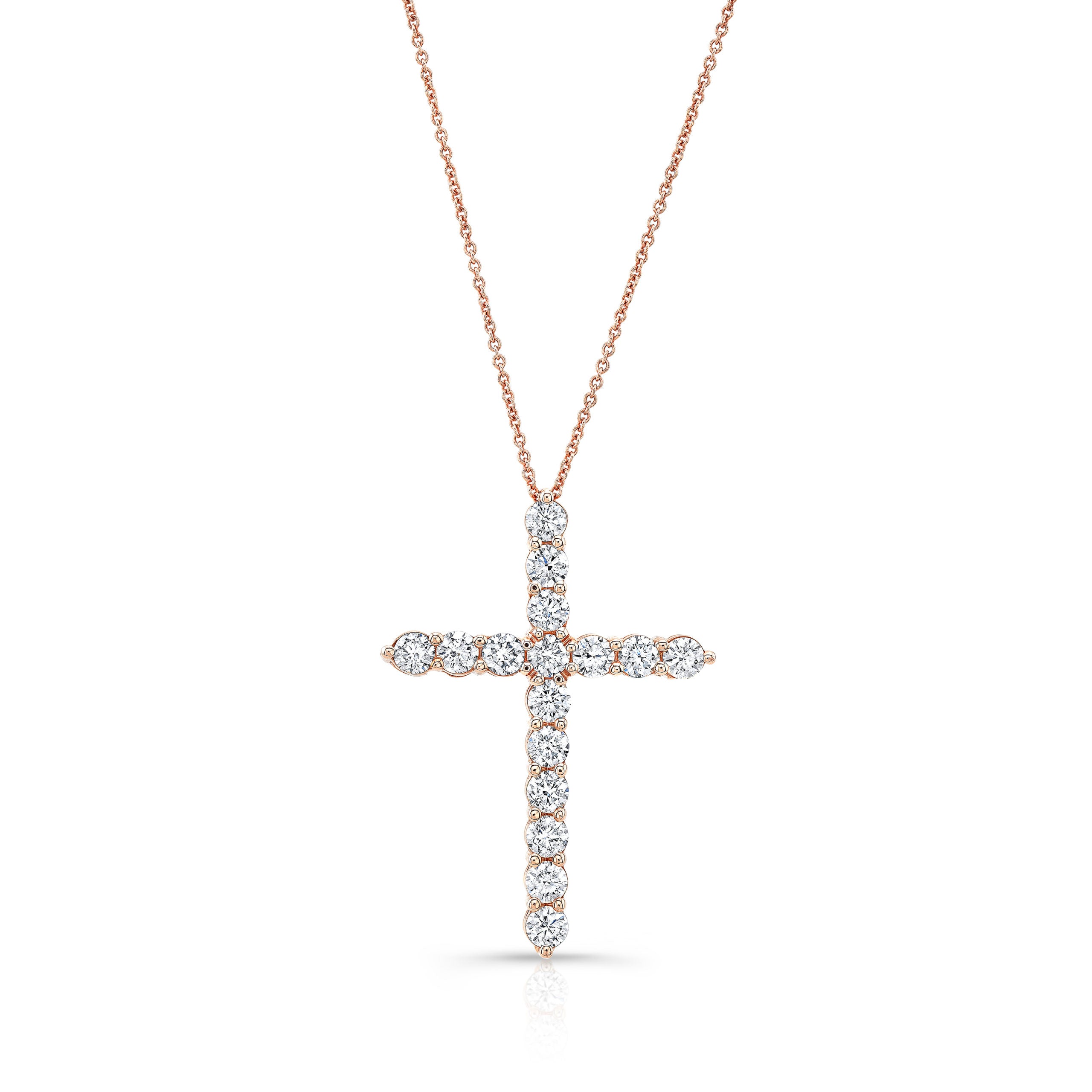 Radiant Diamond Cross Pendant