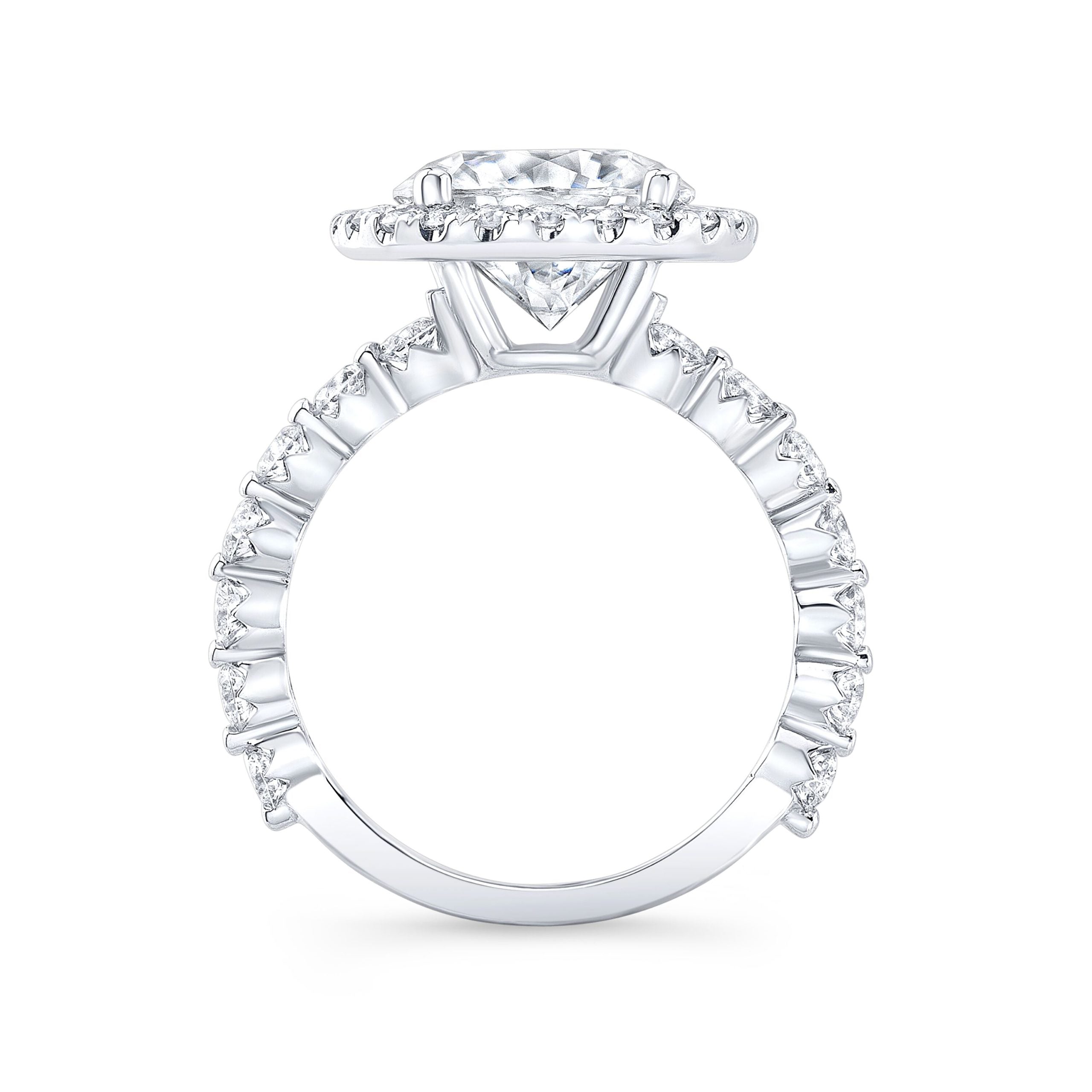Round Halo Lab Grown Diamond Engagement Ring