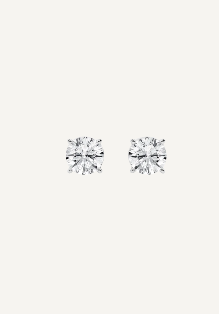 Round Lab-Grown Diamond Stud Earrings
