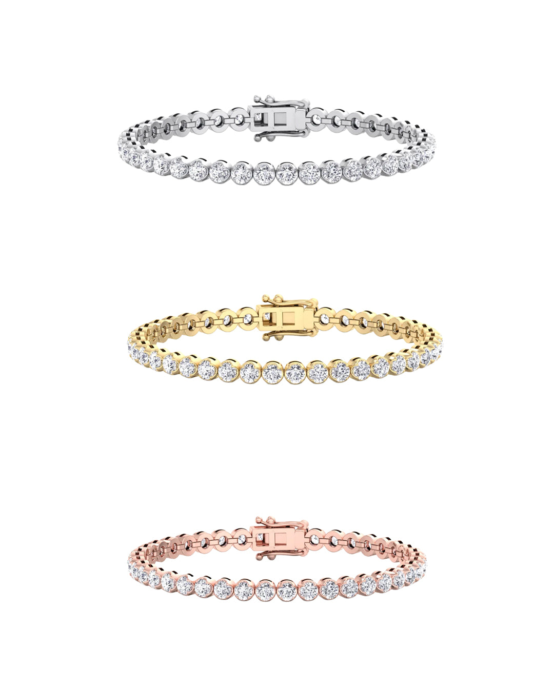 Lab Grown Crown Tennis Bracelet 6CT