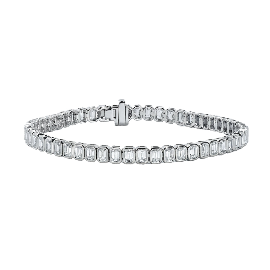 Emerald Lab Diamond Tennis Bracelet