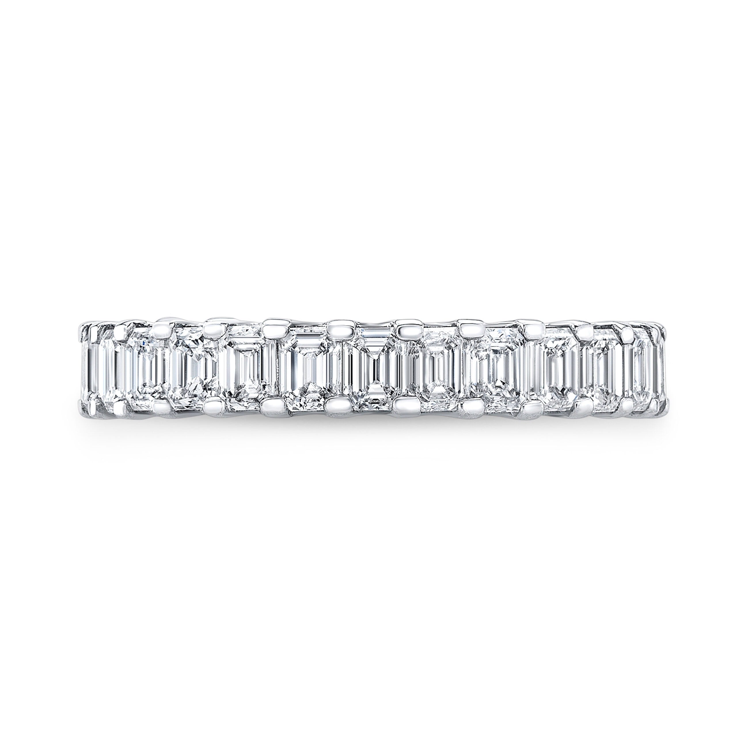 3.8CT Lab Grown Emerald Eternity Band
