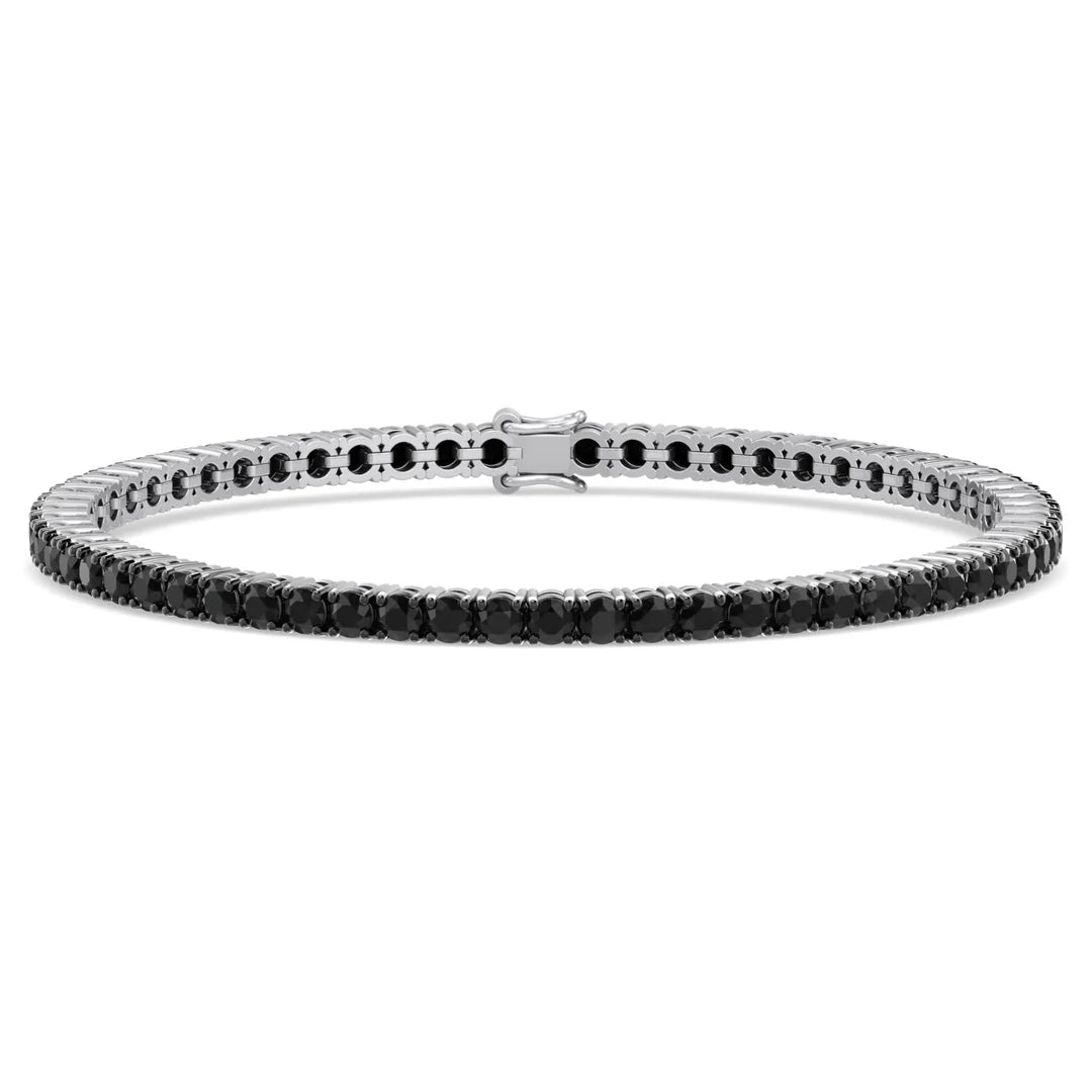 Natural Black Diamond Tennis Bracelet