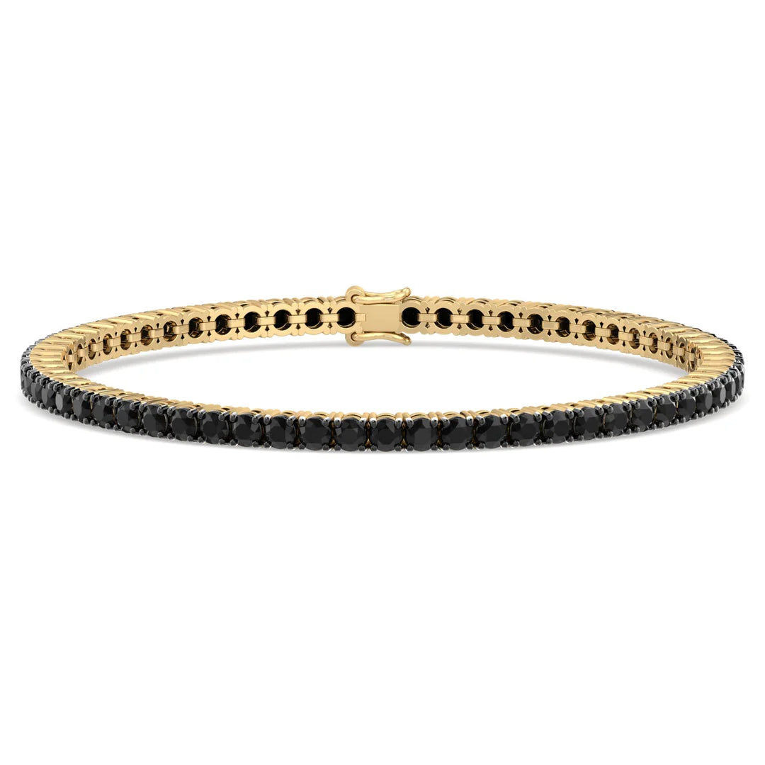 Natural Black Diamond Tennis Bracelet