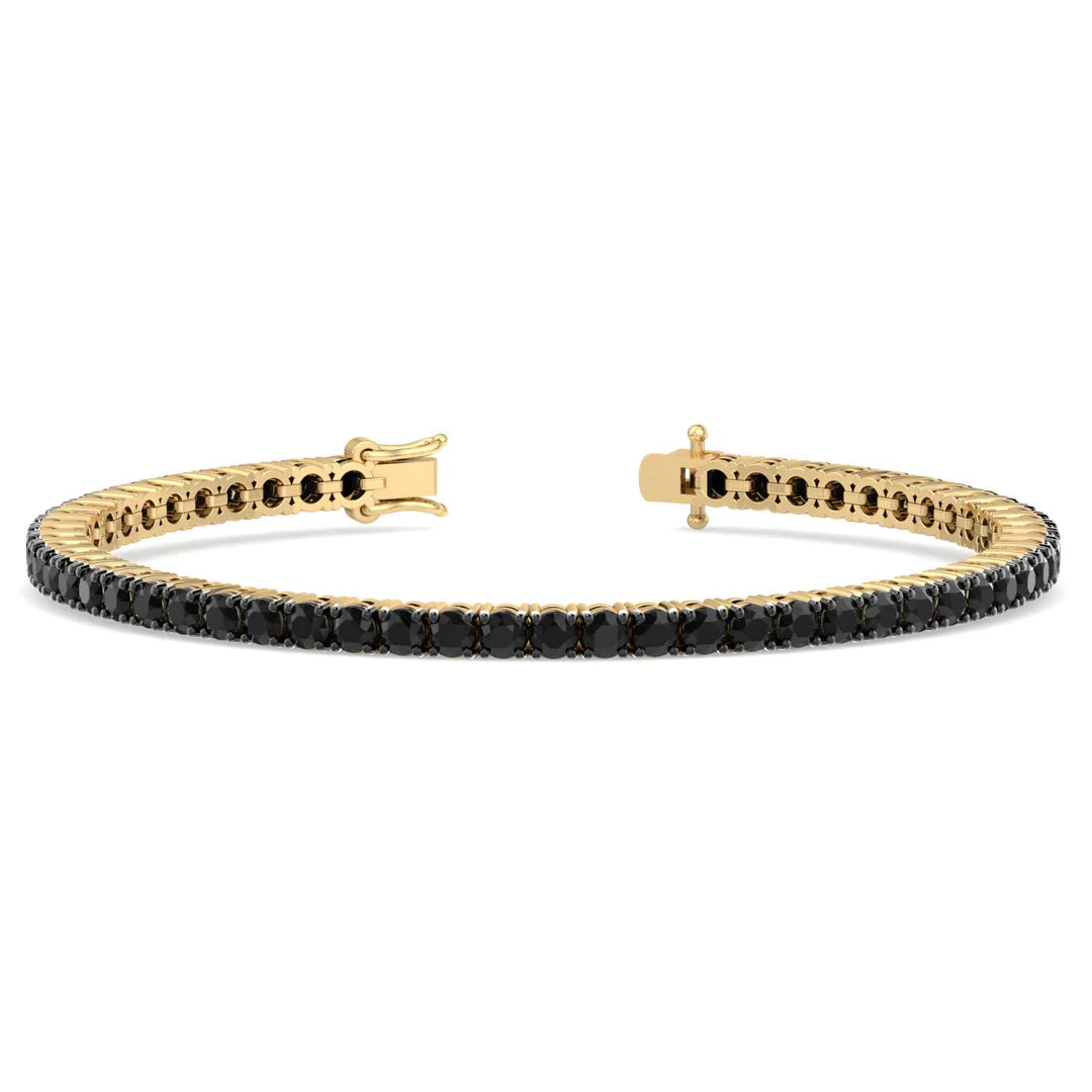 Natural Black Diamond Tennis Bracelet