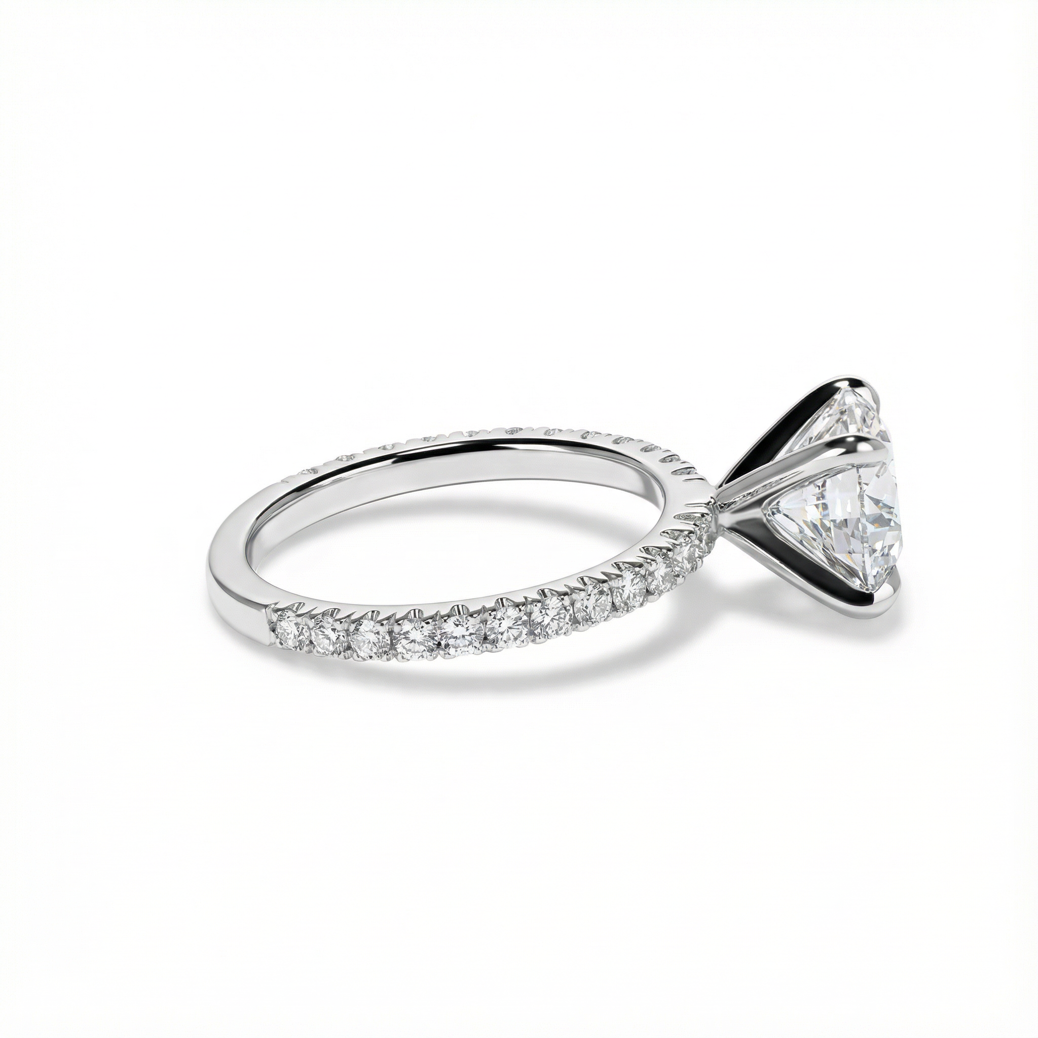 Round Lab Diamond Engagement Ring