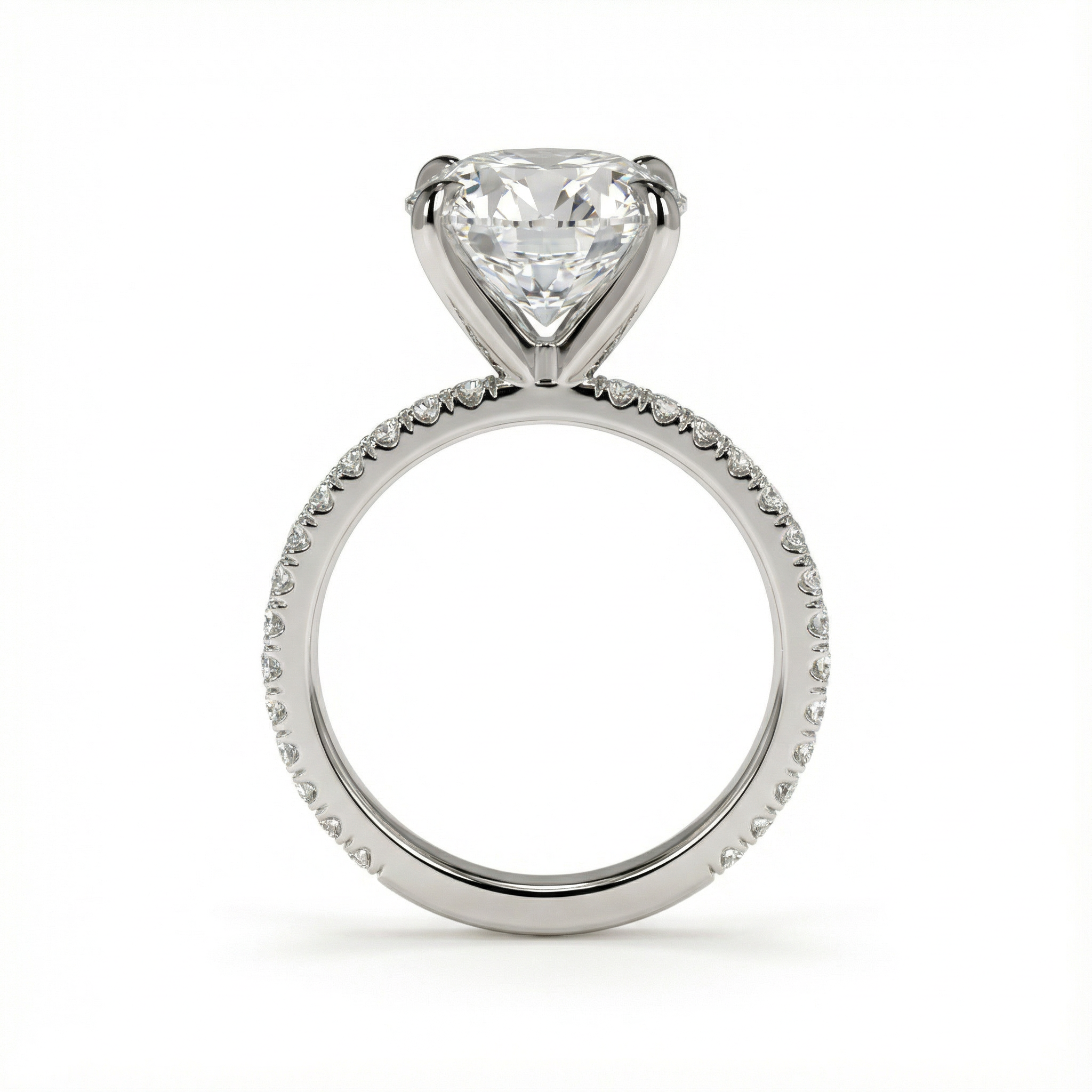 Round Lab Diamond Engagement Ring