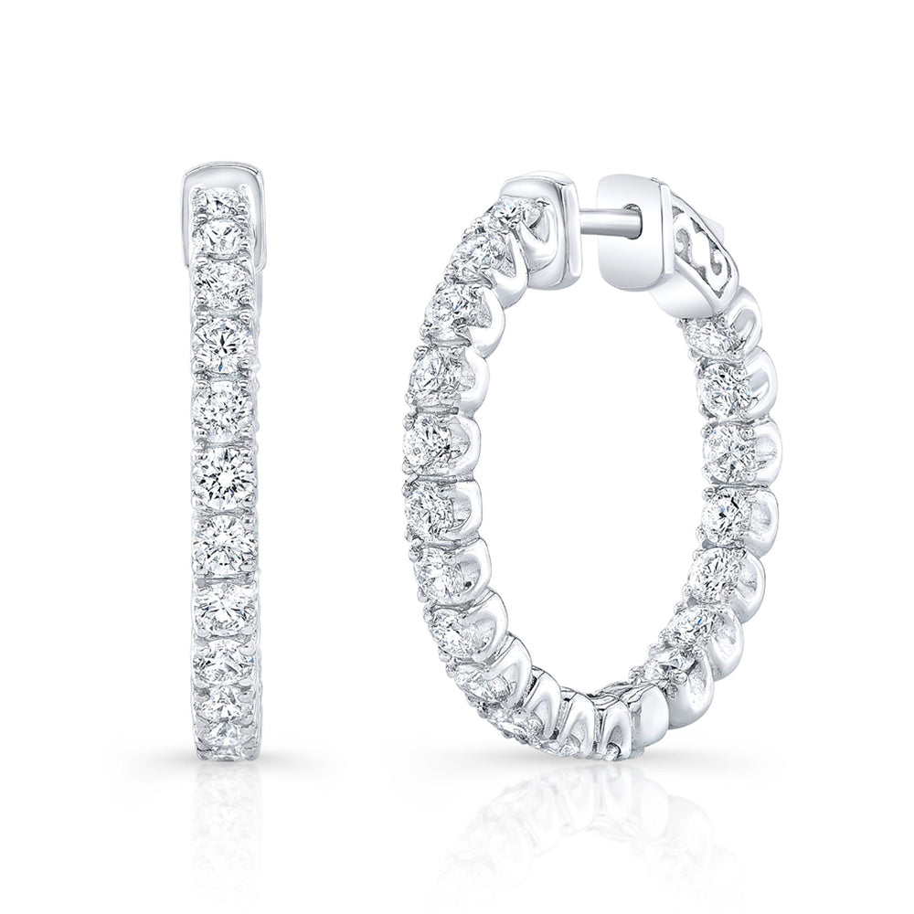 1.0” Lab-Grown Diamond Eternity Hoop Earrings