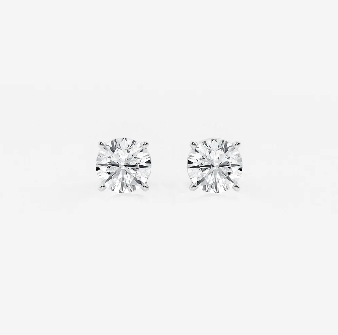 Round Lab-Grown Diamond Stud Earrings