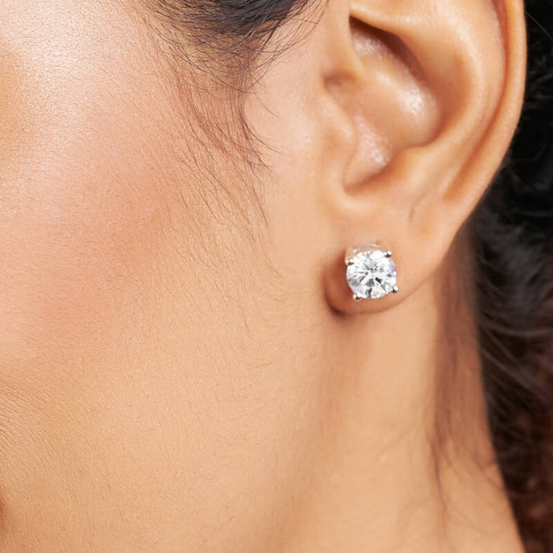 4ct Lab-Grown Diamond Stud Earrings