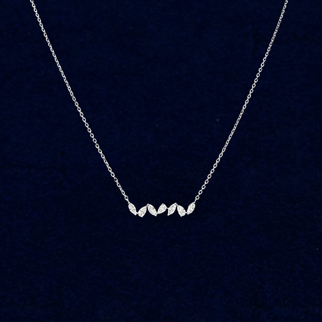 Seny Leaf Diamond Necklace