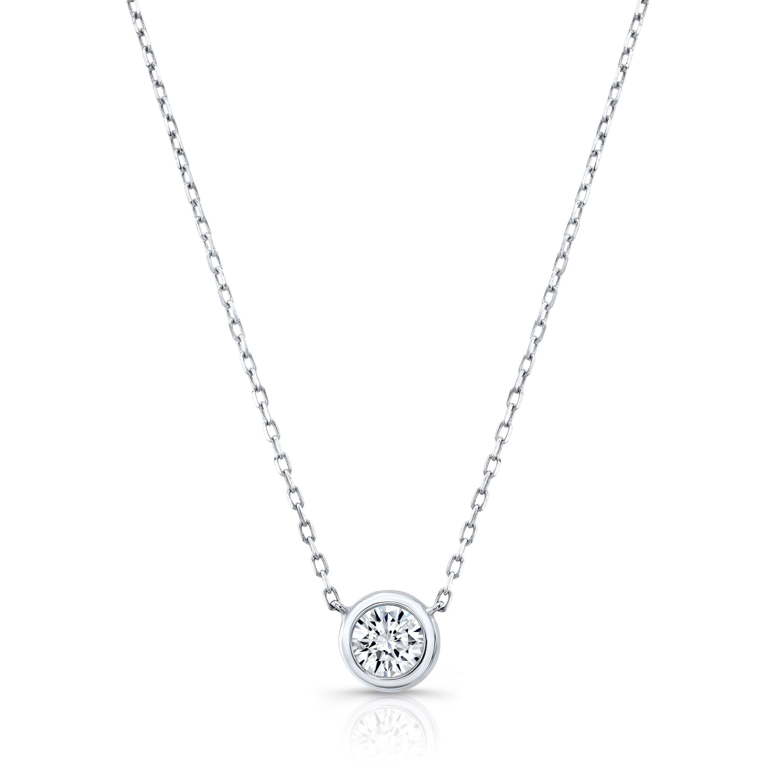 Bezel Diamond Necklace
