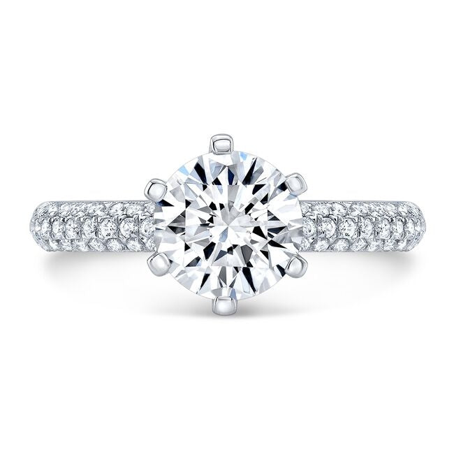 Brilliant Round Pave Engagement Ring