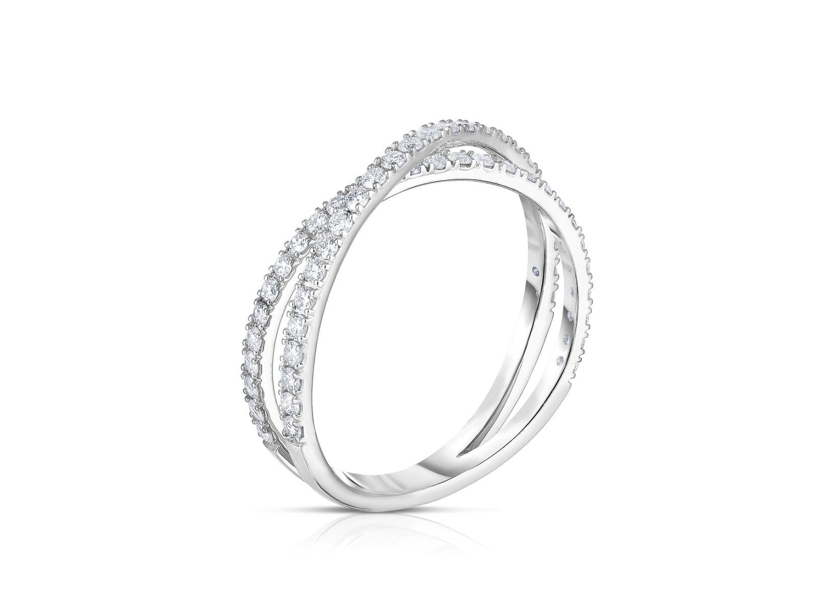 Crossover Diamond Pave Band