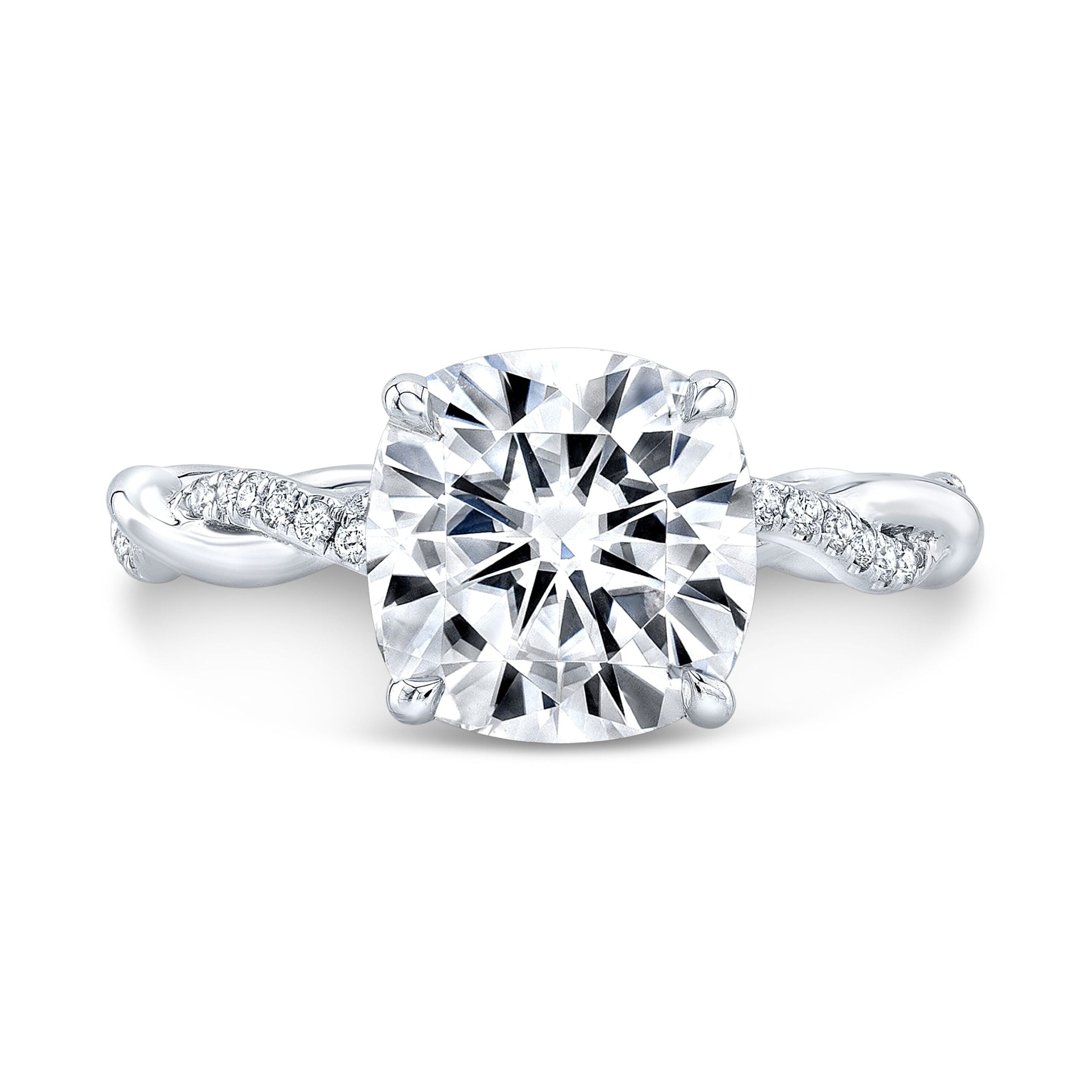 Cushion Halo Lab Grown Diamond Engagement Ring