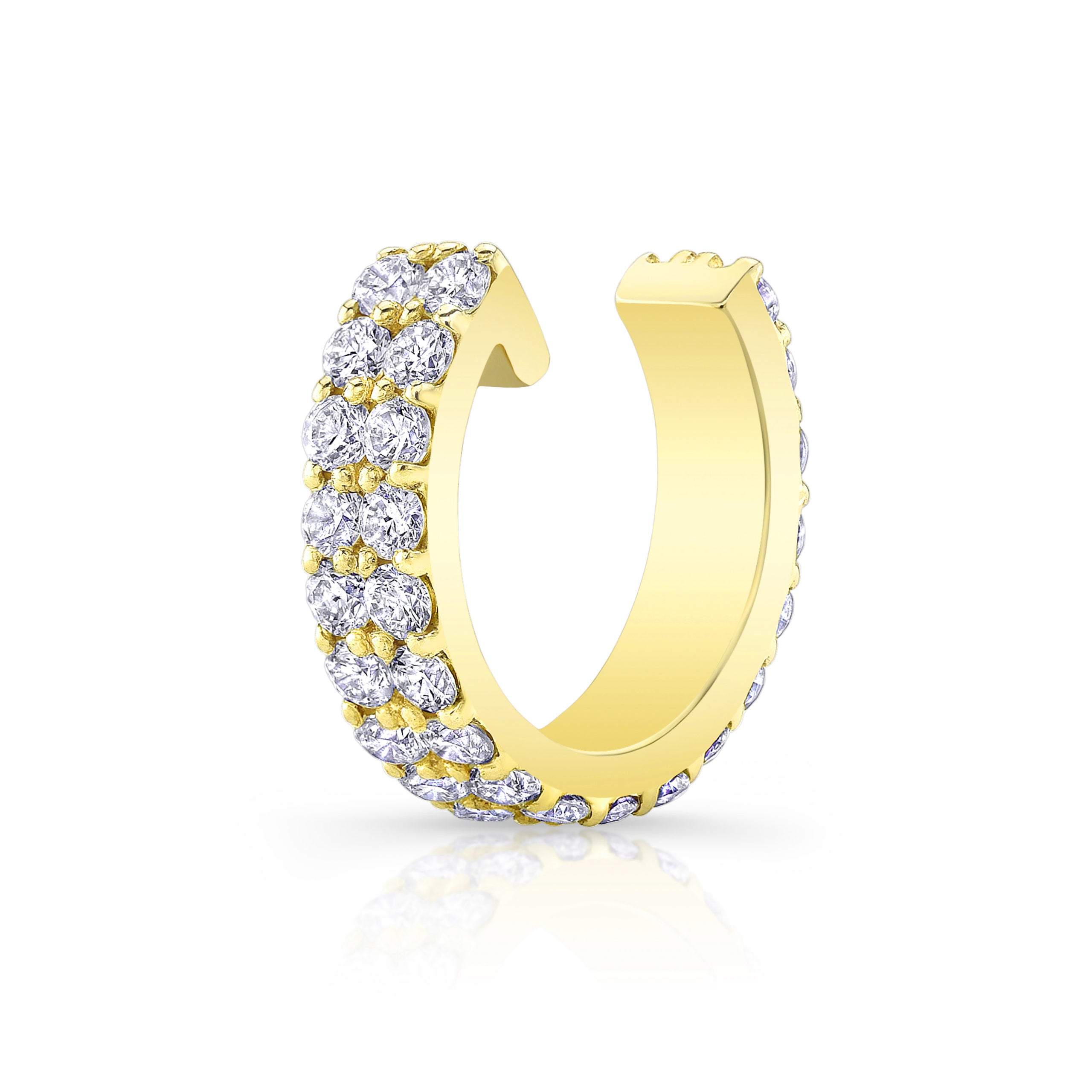 Diamond Pavé Double Row Ear Cuff