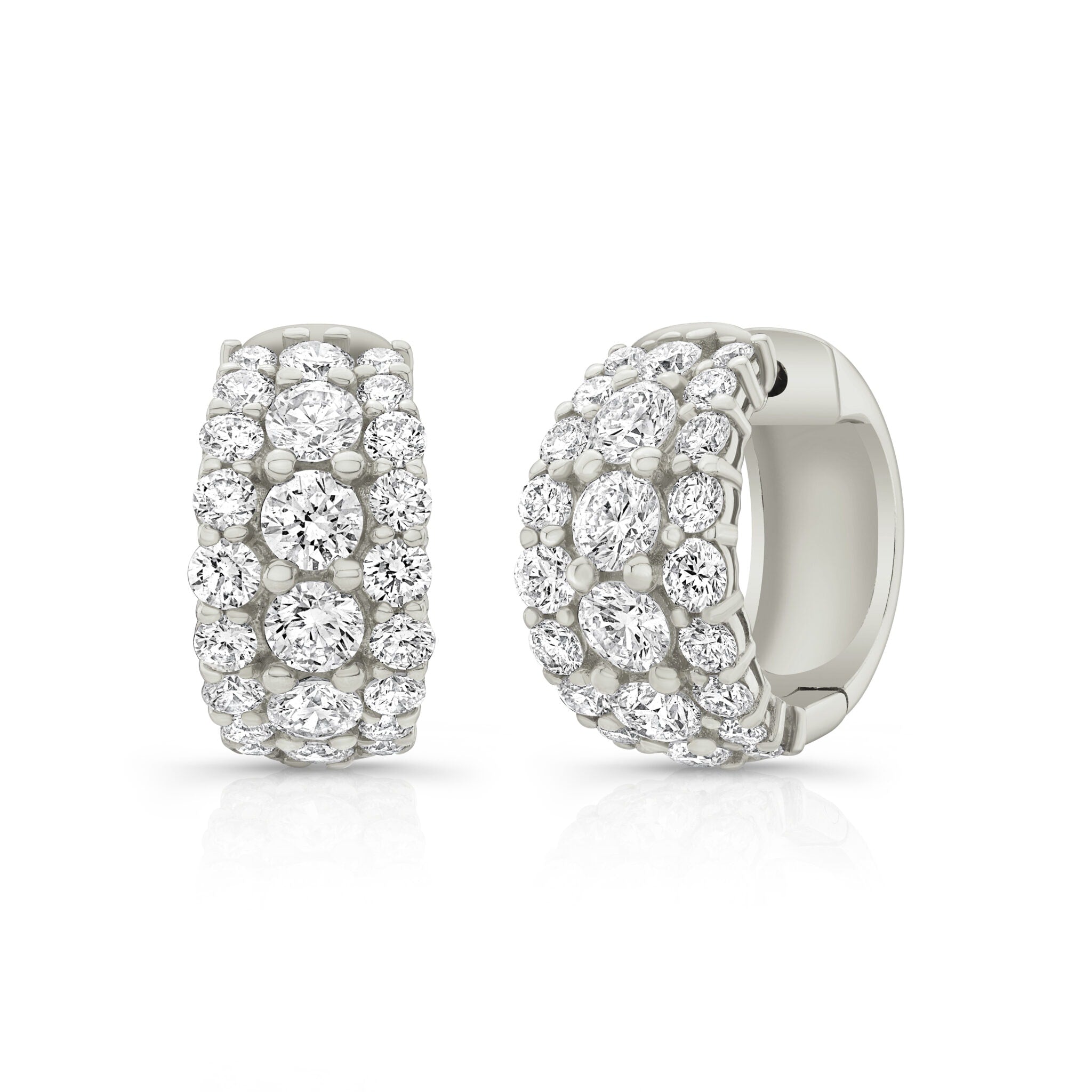 Diamond Pavé Harper Hoop Earrings