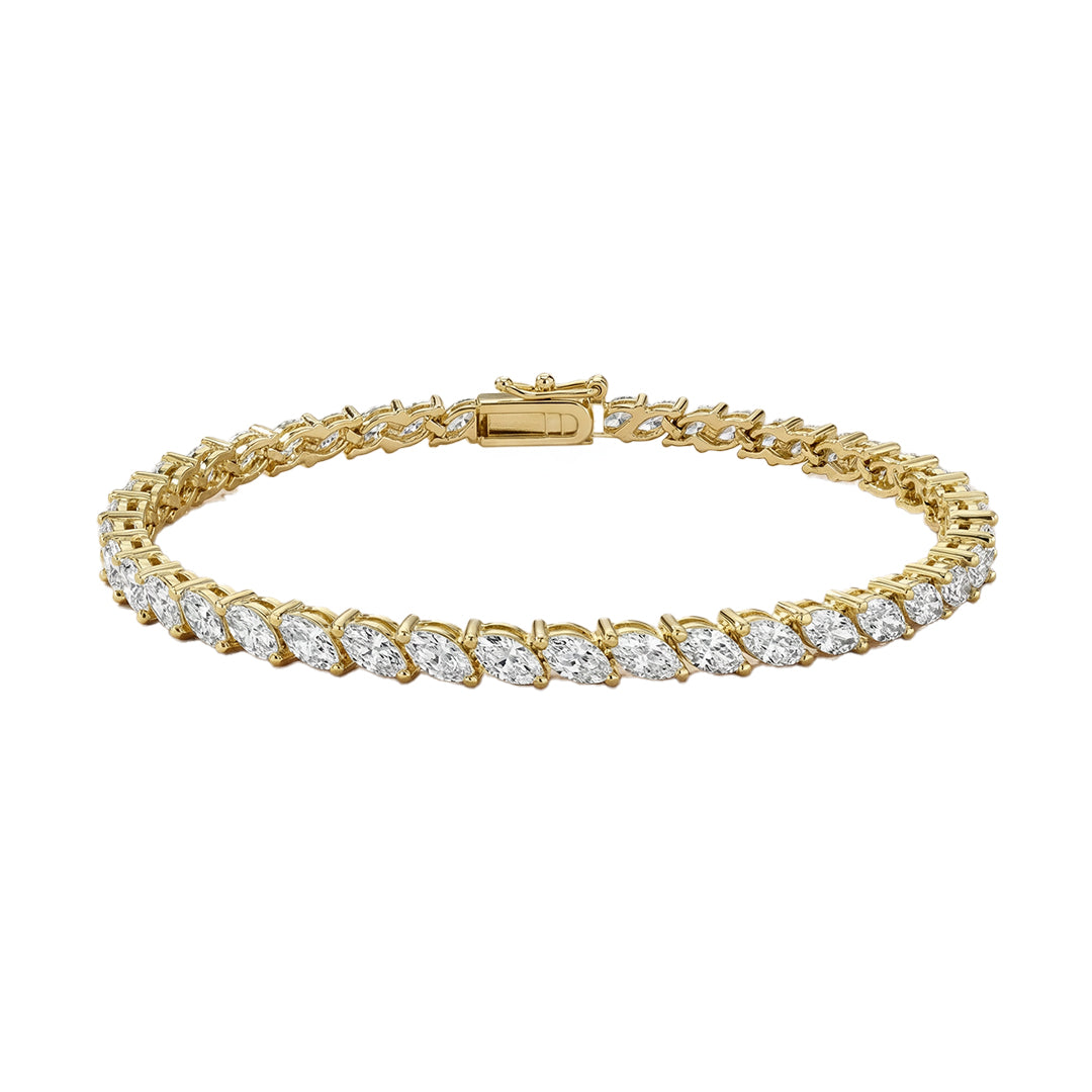 Marquise Cut Lab Diamond Tennis Bracelet
