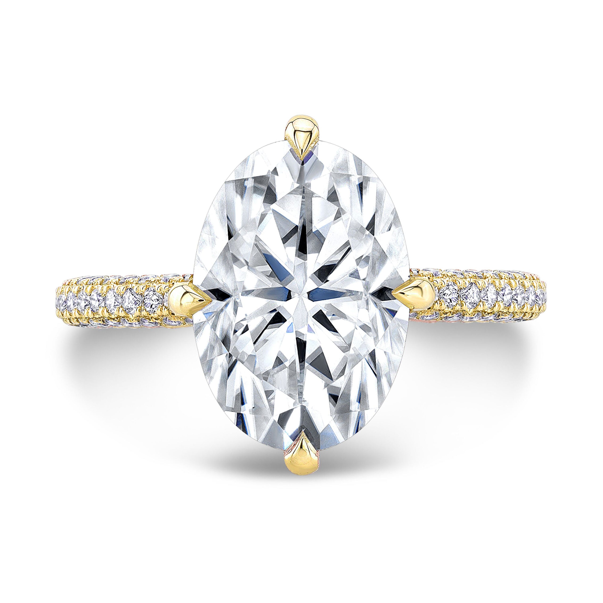 Oval Cut Lab Diamond Engagement Ring