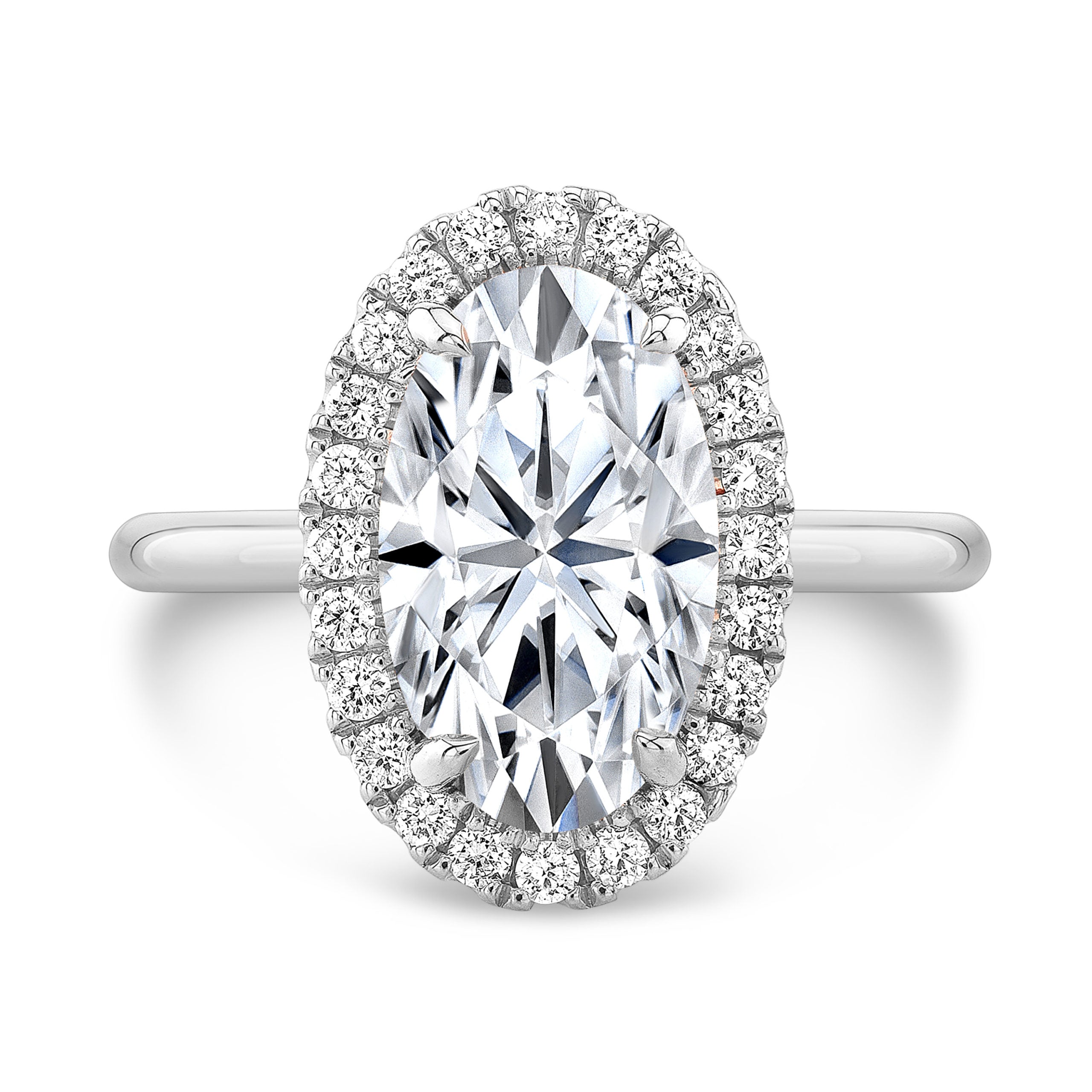 Oval Halo Lab Grown Diamond Engagement Ring