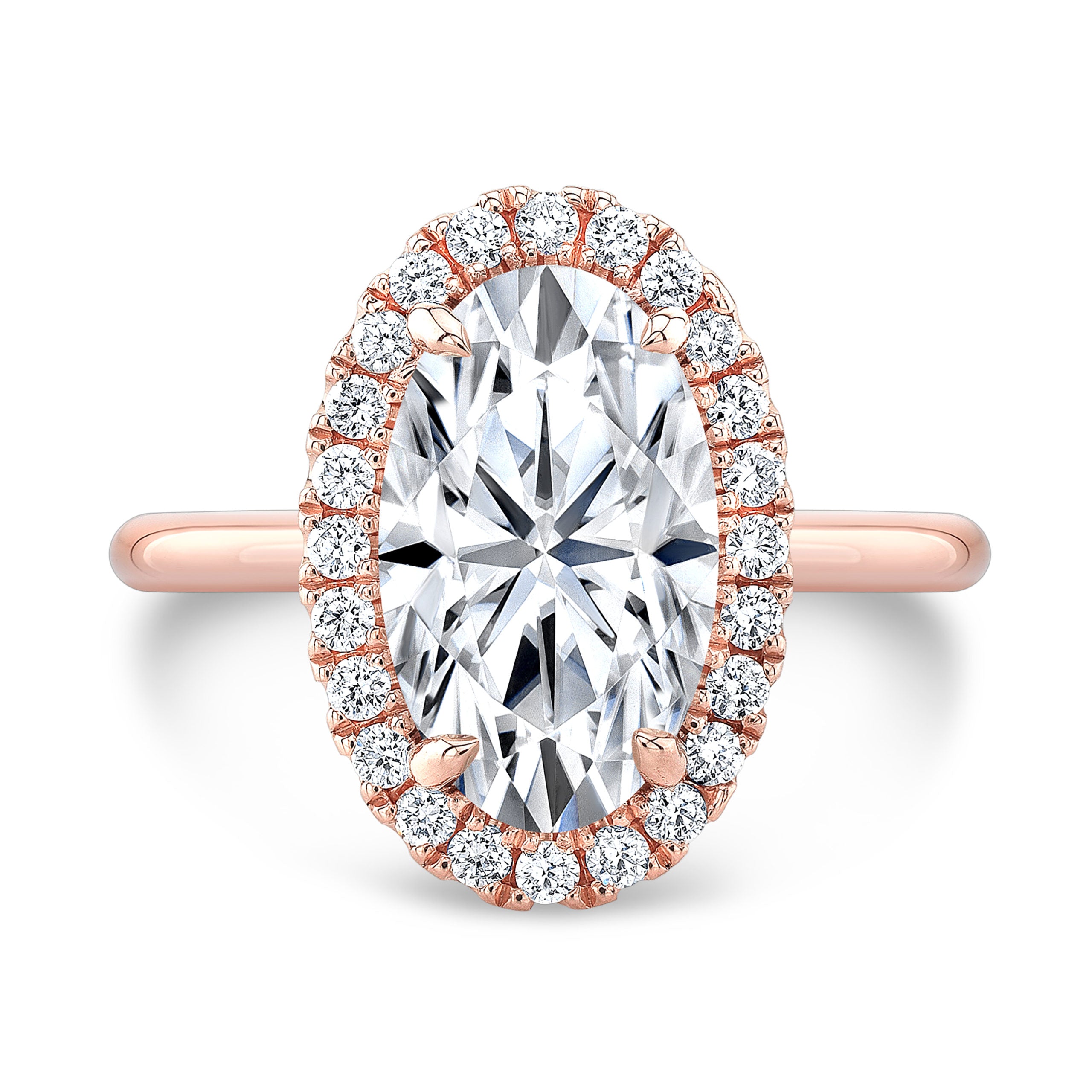 Oval Halo Lab Grown Diamond Engagement Ring