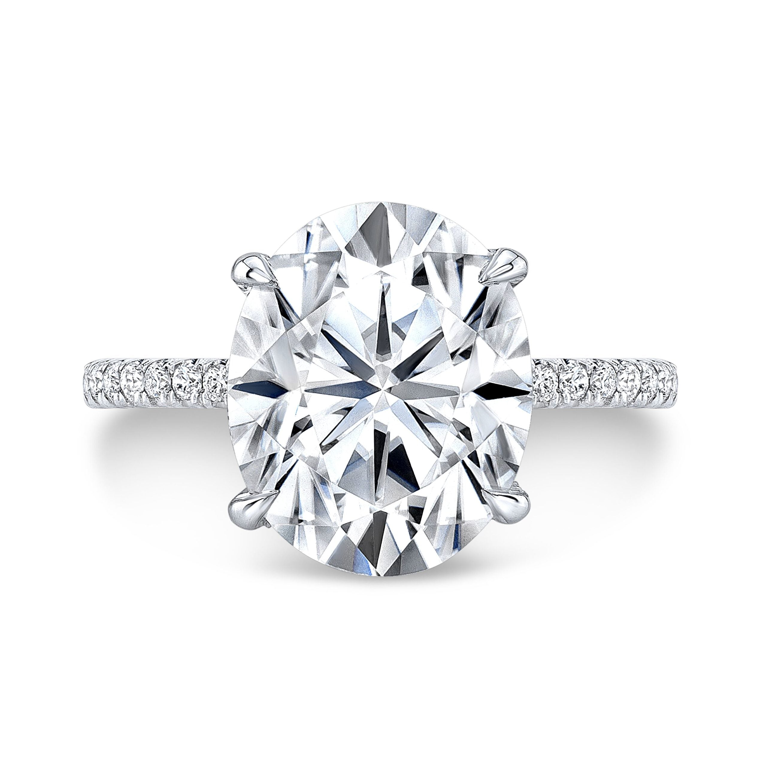 Oval Hidden Halo Lab Grown Diamond Engagement Ring