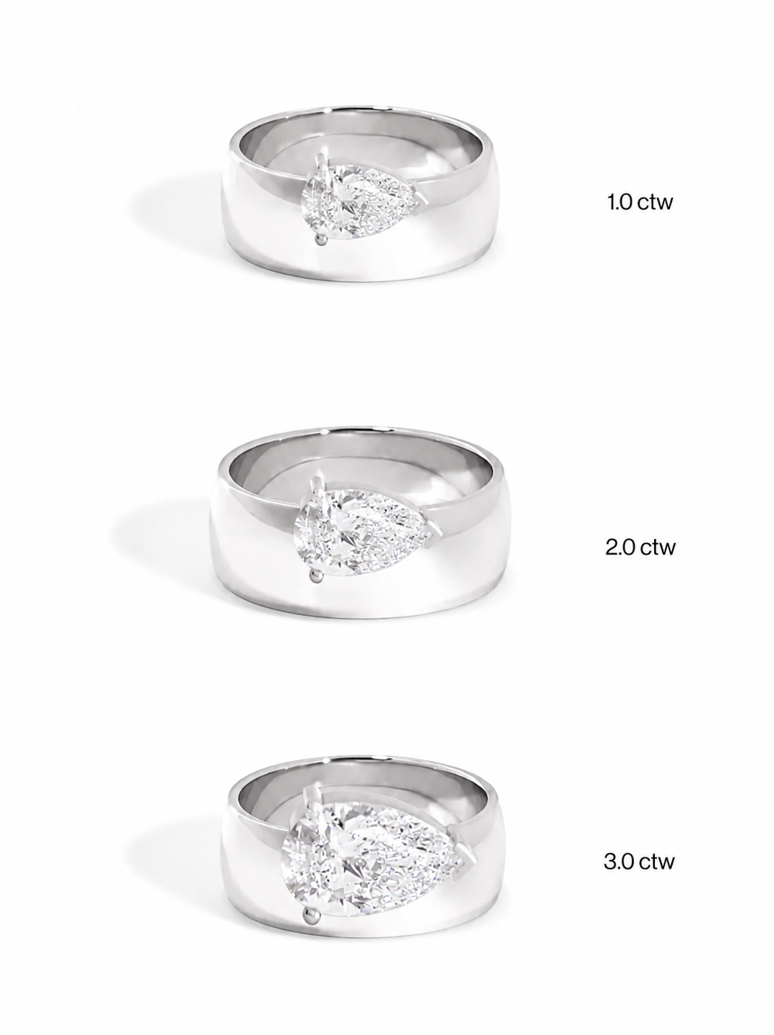 Pear Signet Diamond Ring