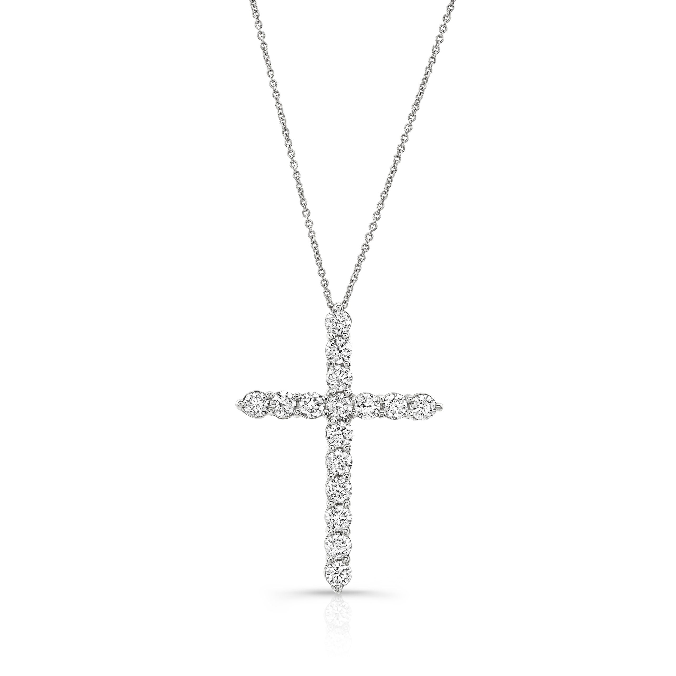 Radiant Diamond Cross Pendant