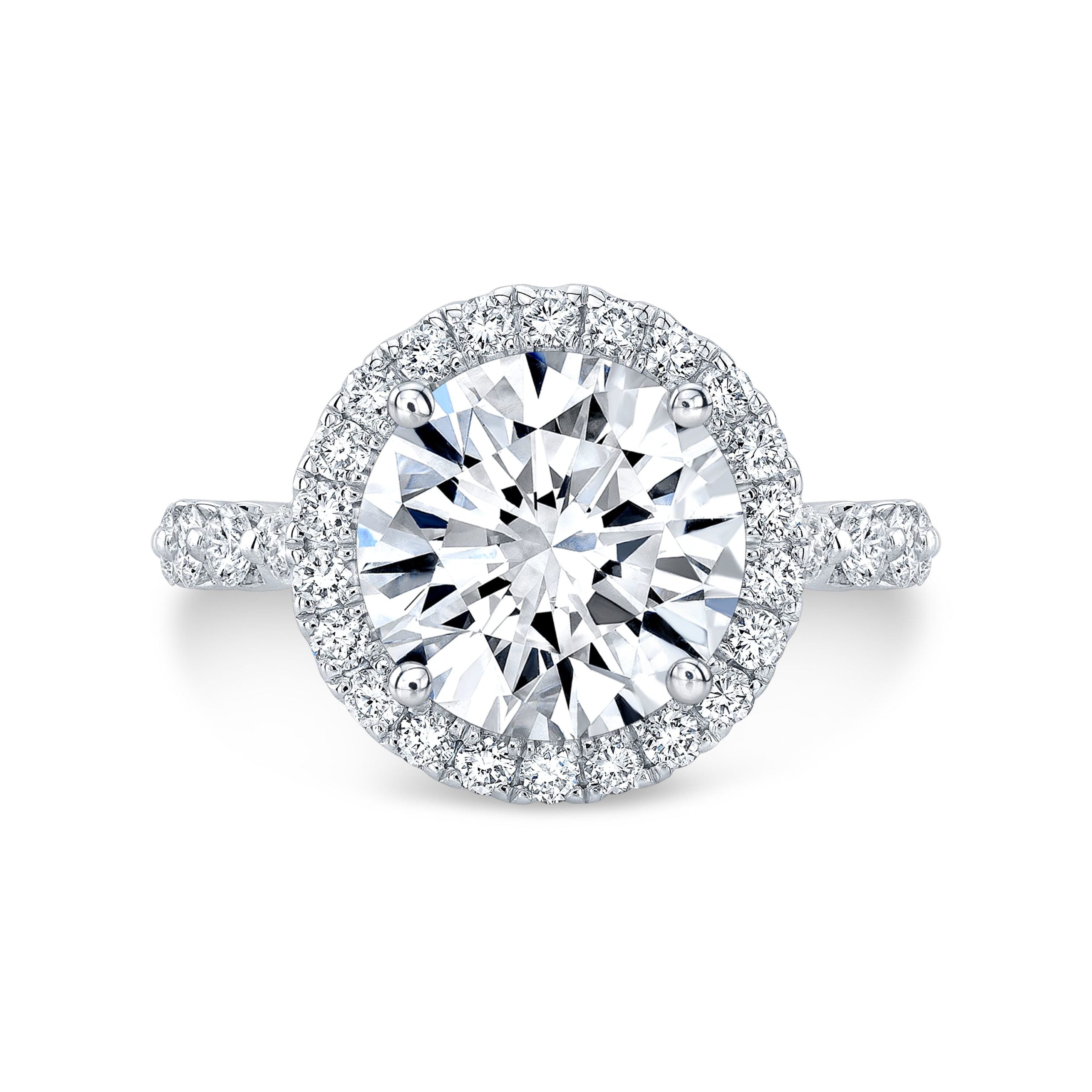 Round Halo Lab Grown Diamond Engagement Ring