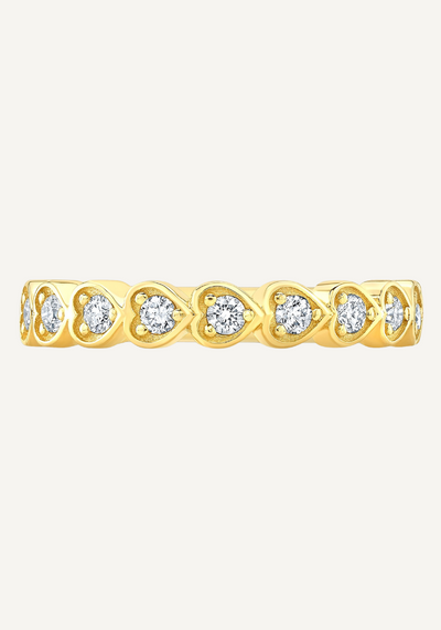 Heart Bezel Diamond Band