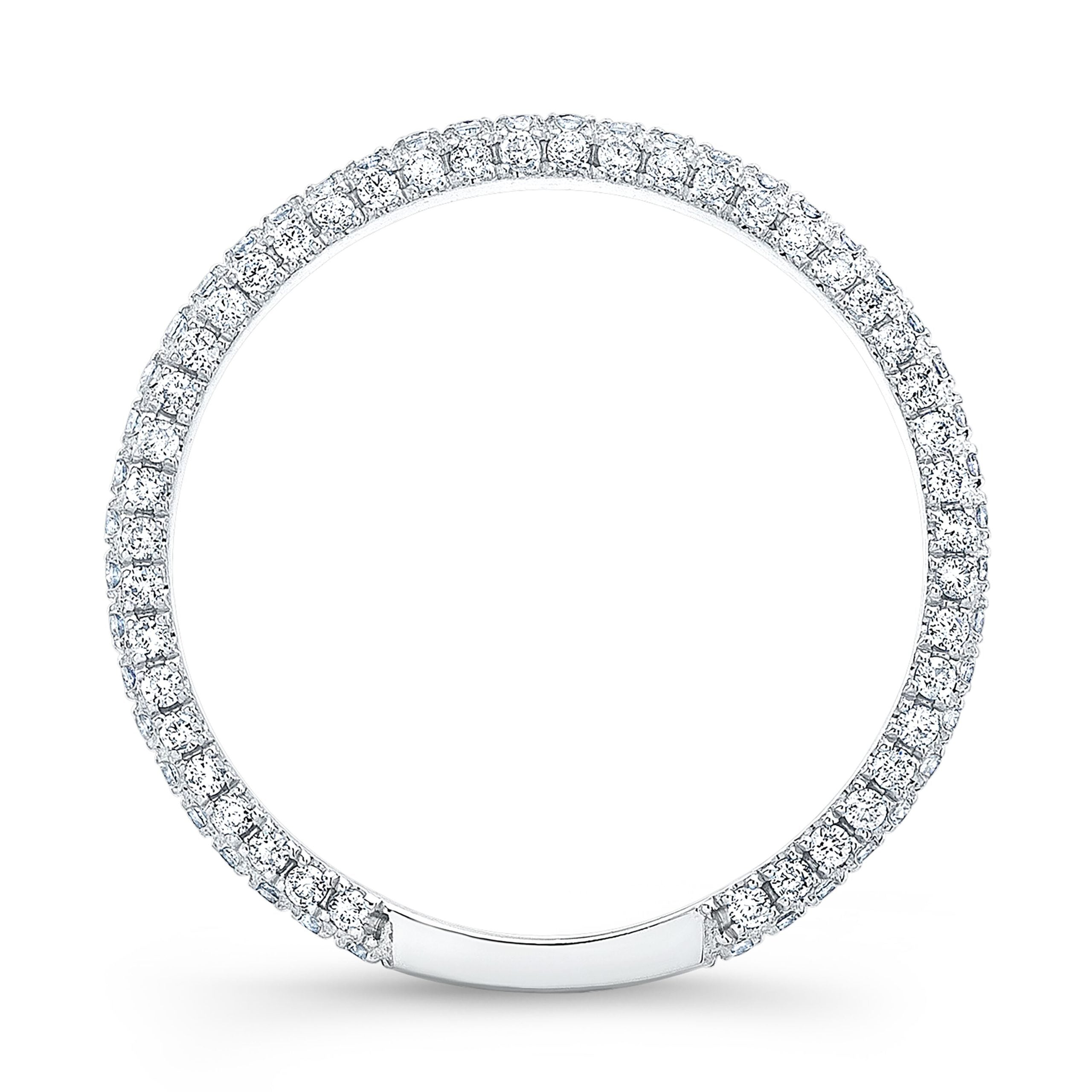 Seny 3-Sided Diamond Pave Band