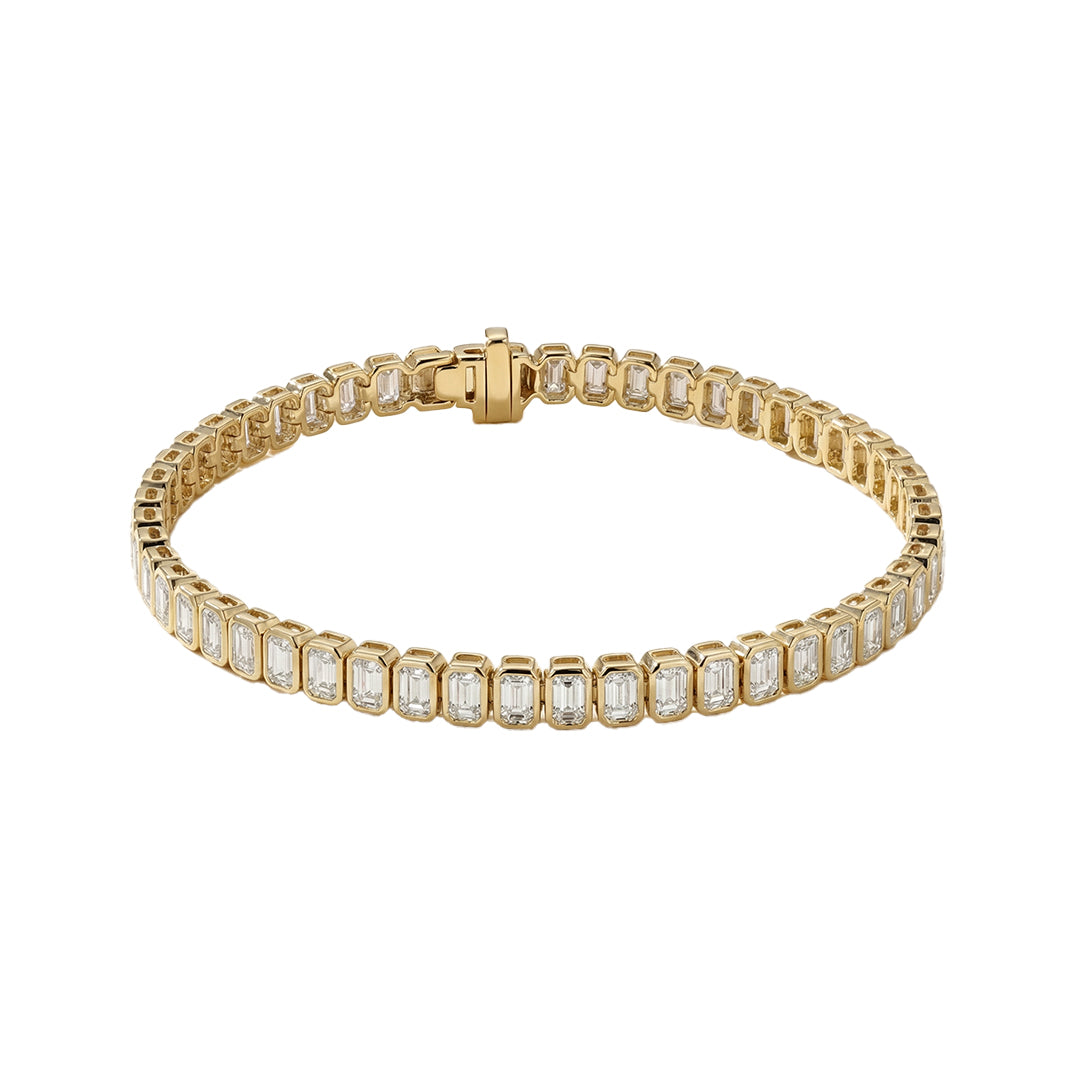 Emerald Lab Diamond Tennis Bracelet