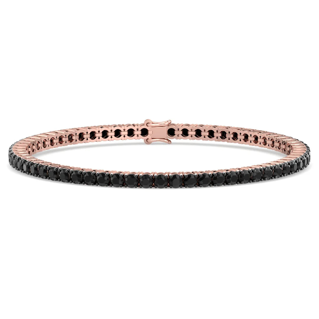 Natural Black Diamond Tennis Bracelet