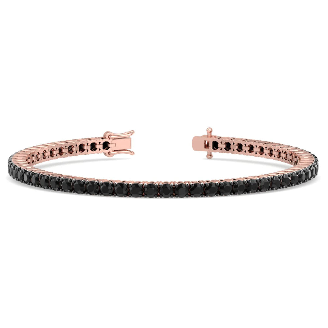 Natural Black Diamond Tennis Bracelet