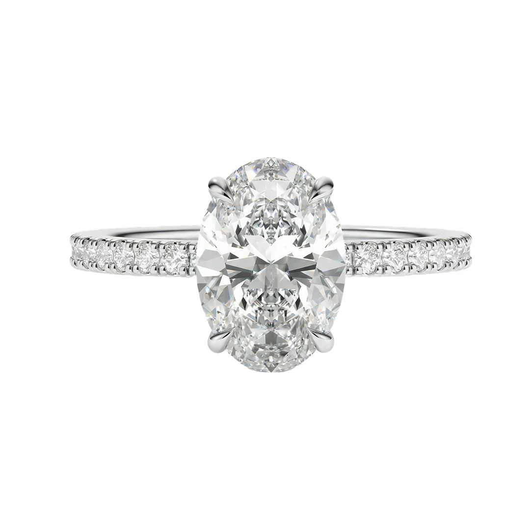 Oval Lab Diamond Engagement Ring