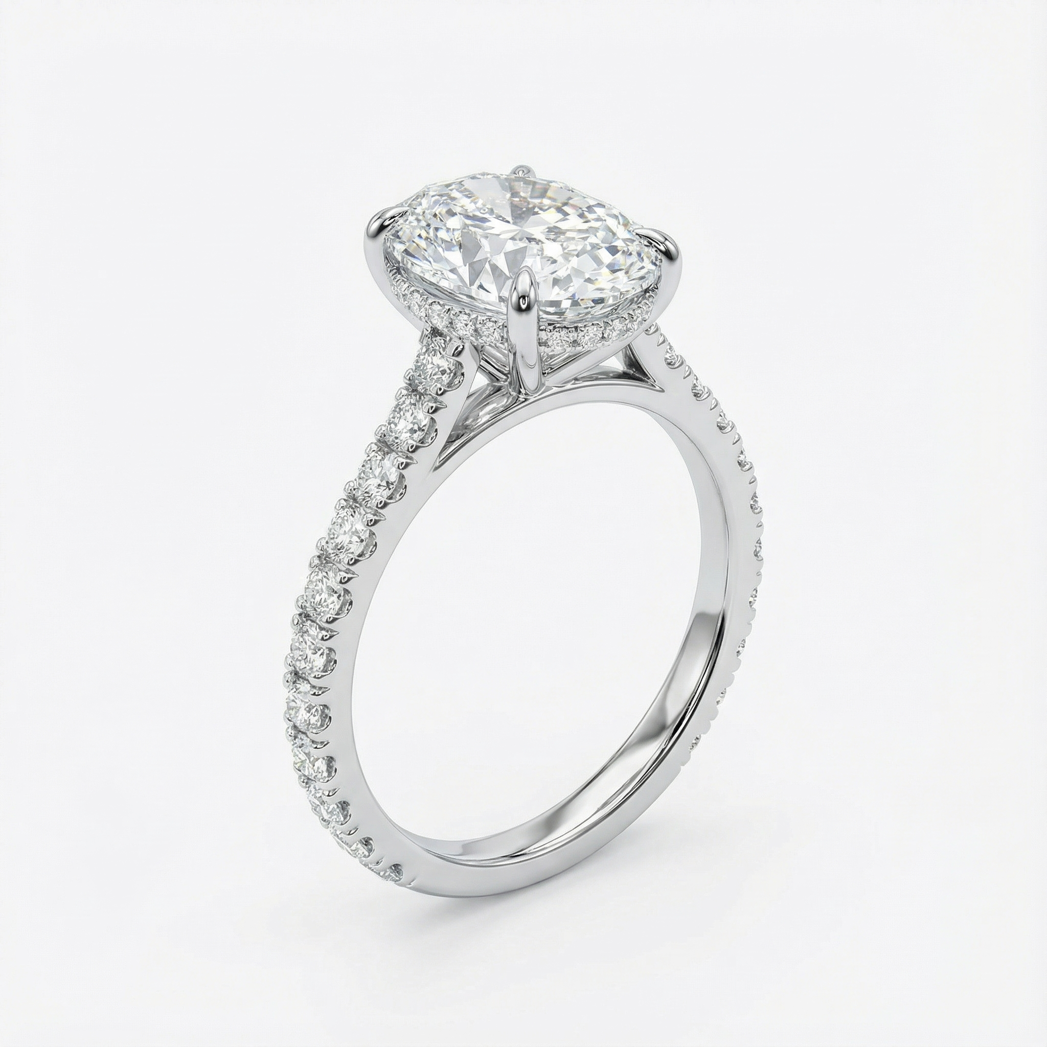 Oval Lab Diamond Engagement Ring