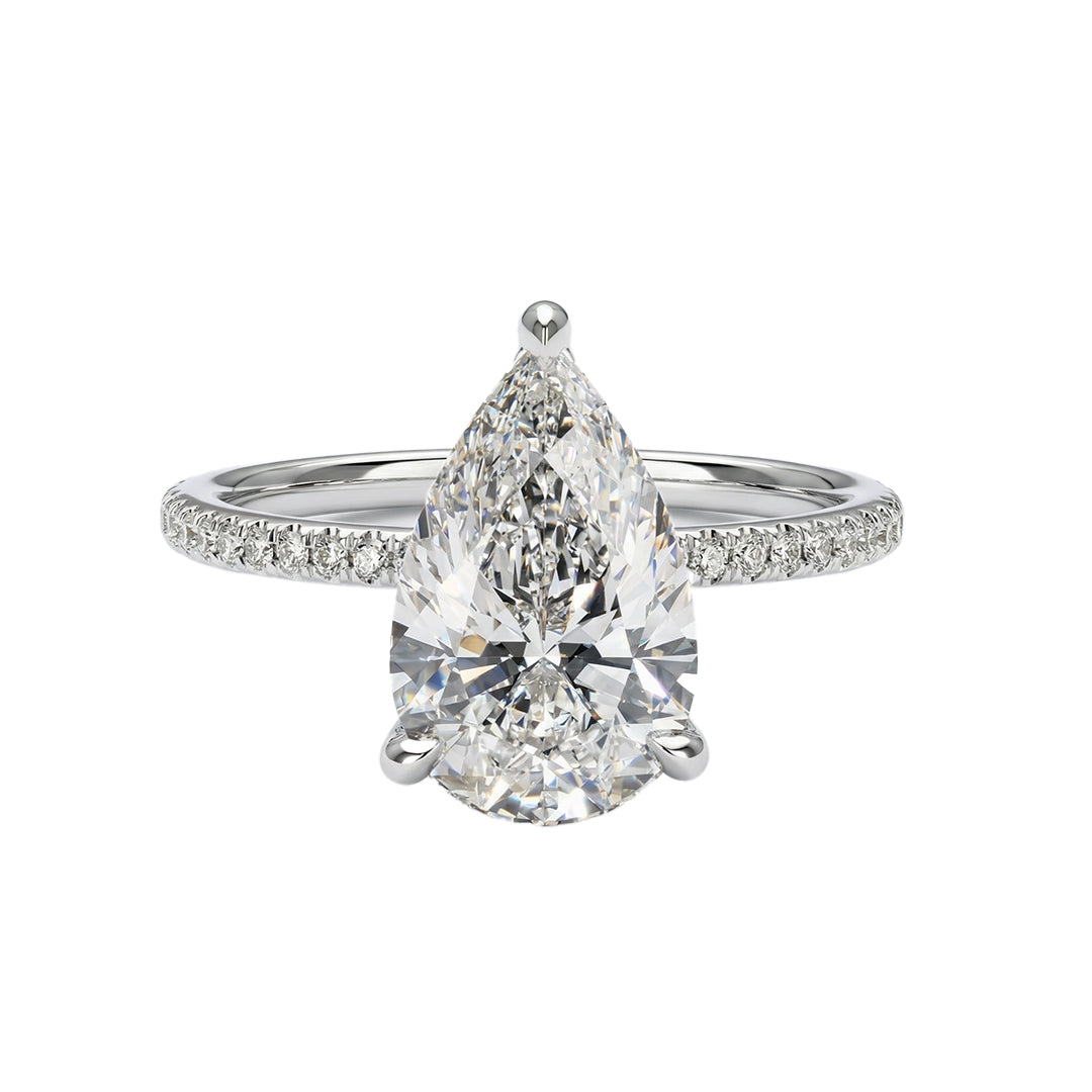 Pear Lab Diamond Engagement Ring