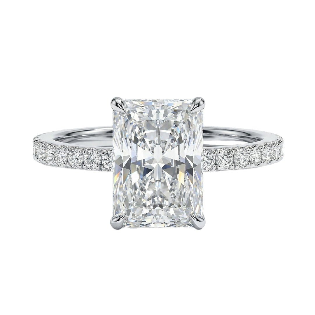 Radiant Lab Diamond Engagement Ring