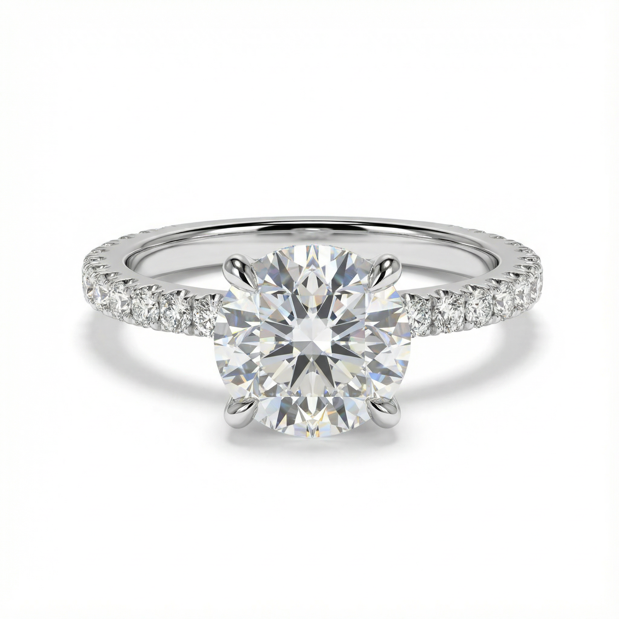Round Lab Diamond Engagement Ring